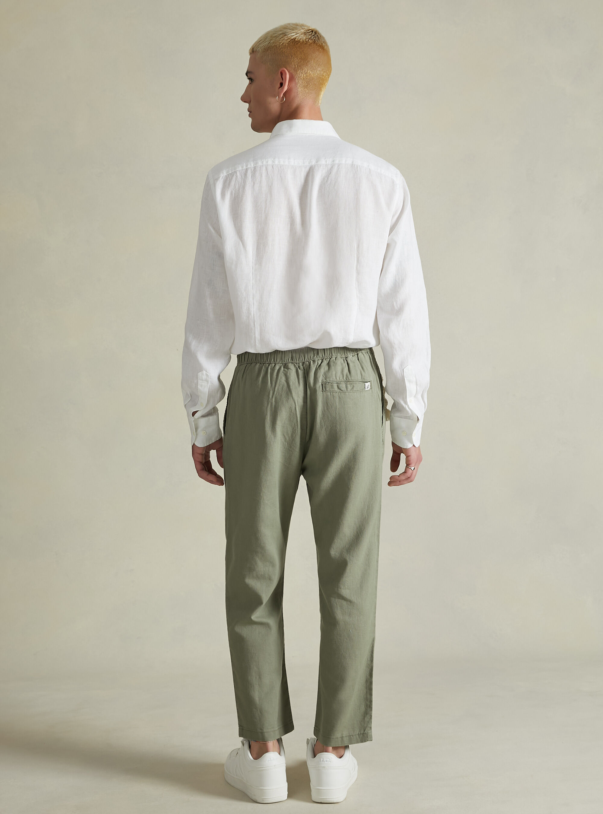 Pantalon jogger en lin