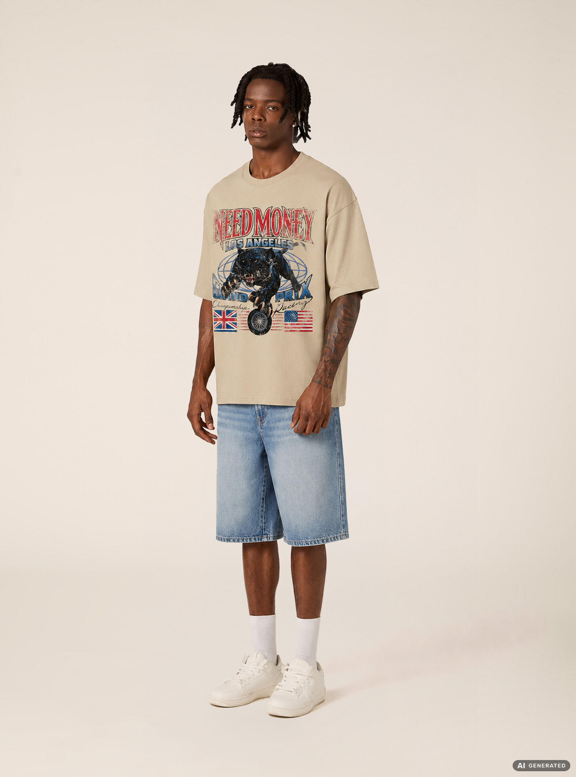 T-shirt  stampa need money los angeles