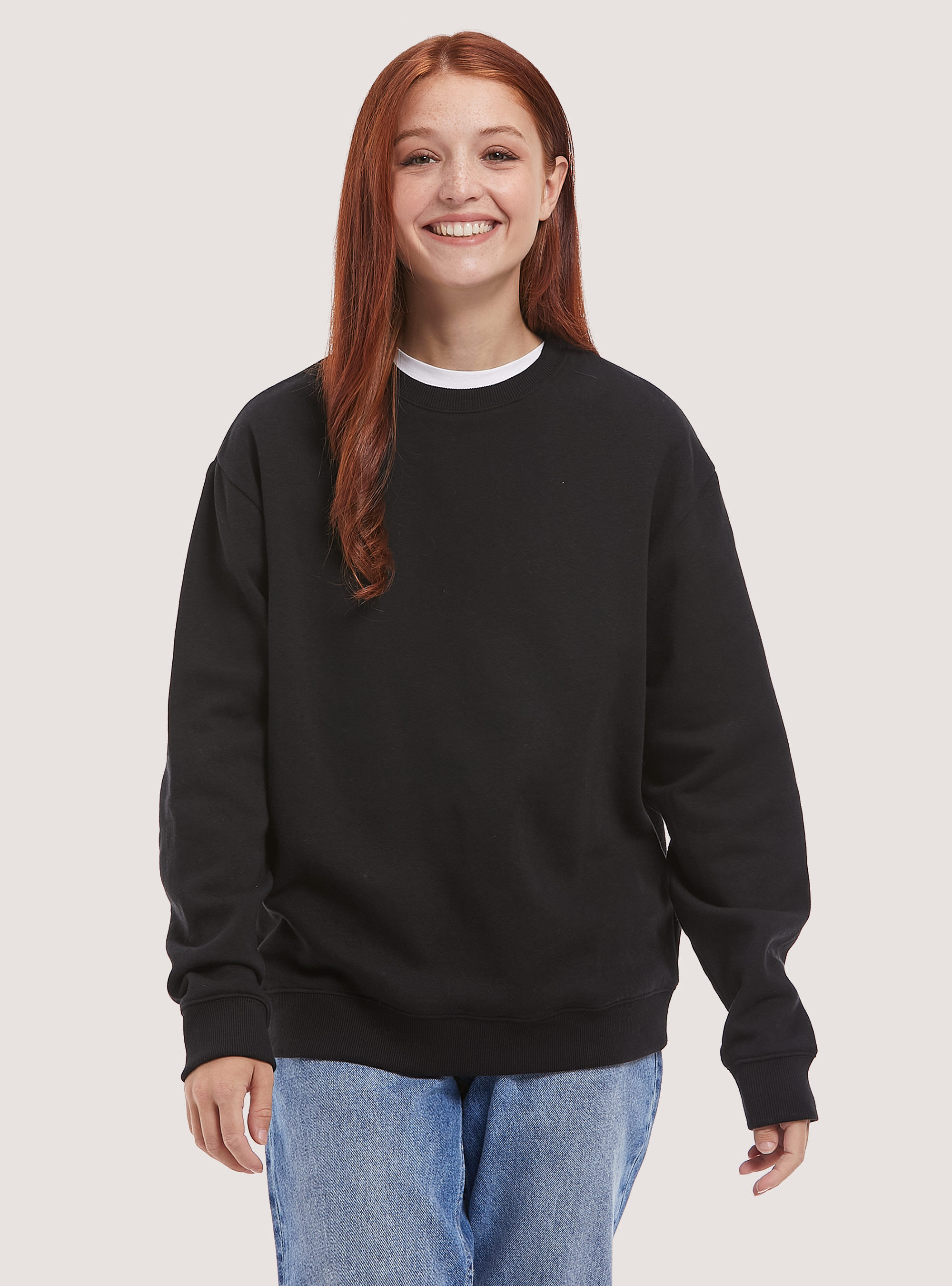 Plain womens crew neck sweatshirt clearance