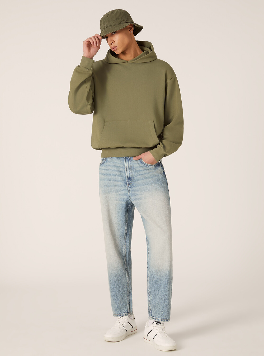 Felpa Con Cappuccio Uomo Bicolore - Sportiva E Comfortevole - Foto 9