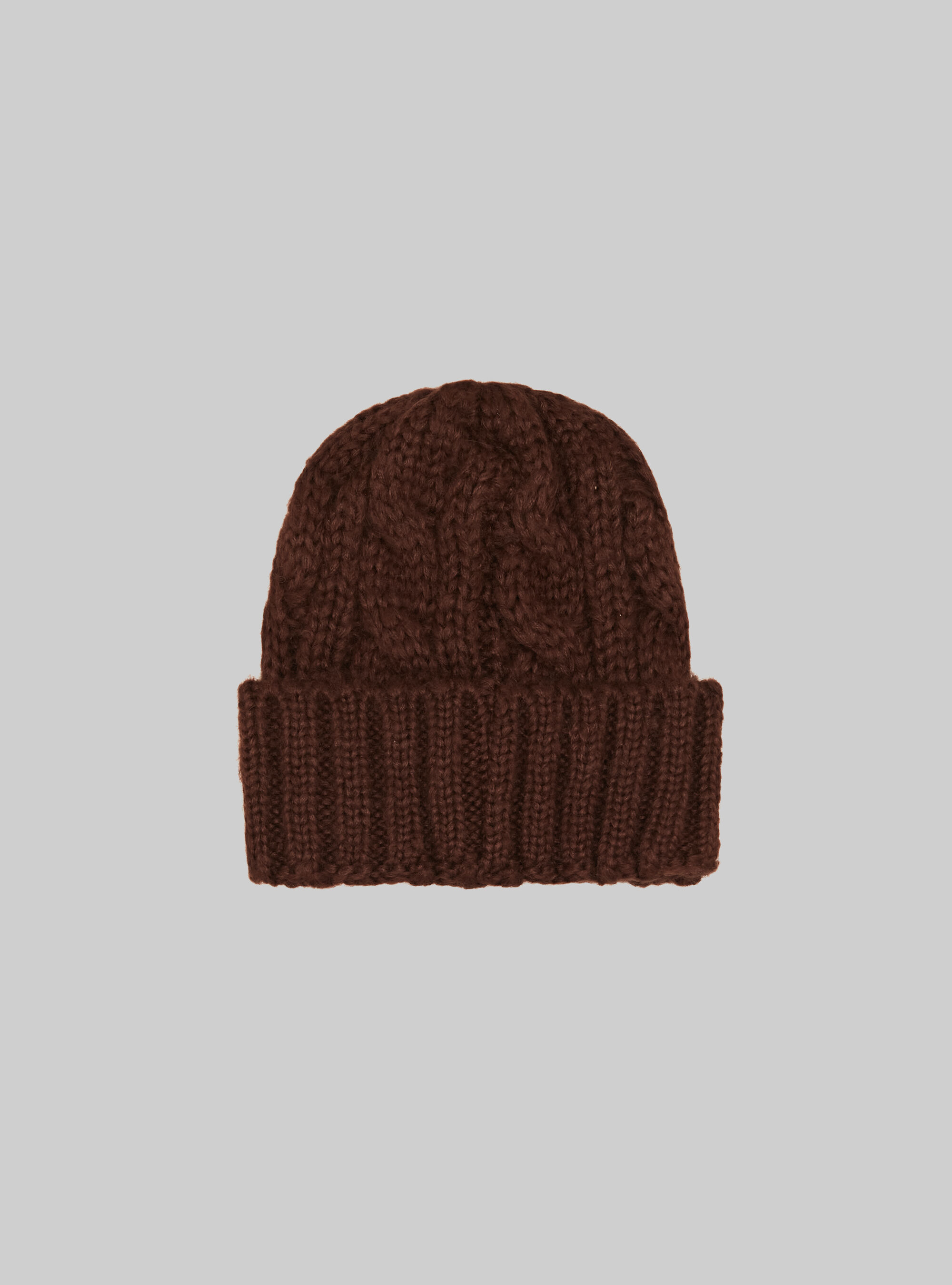 Cappello con trecce e patch, BR1 BROWN DARK