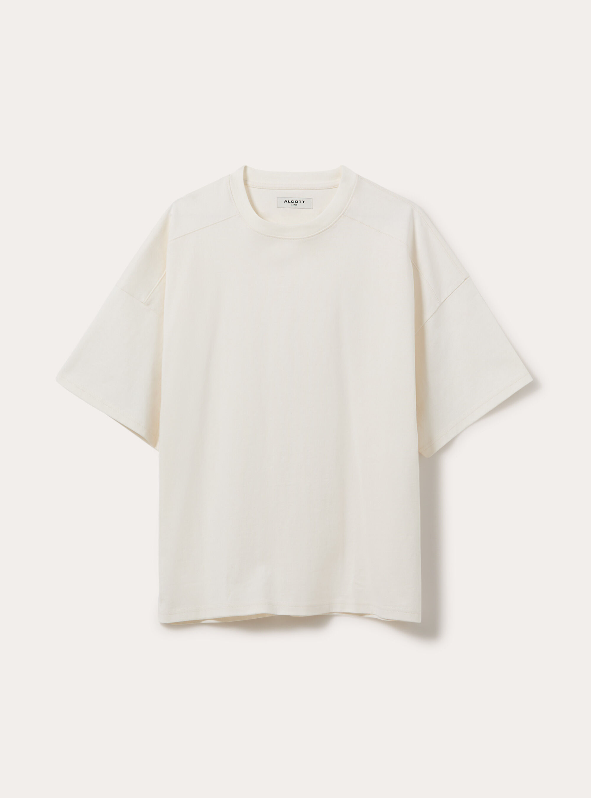 T-shirt coupe boxy &agrave; manches courtes et &eacute;paules tombantes, WH2 WHITE