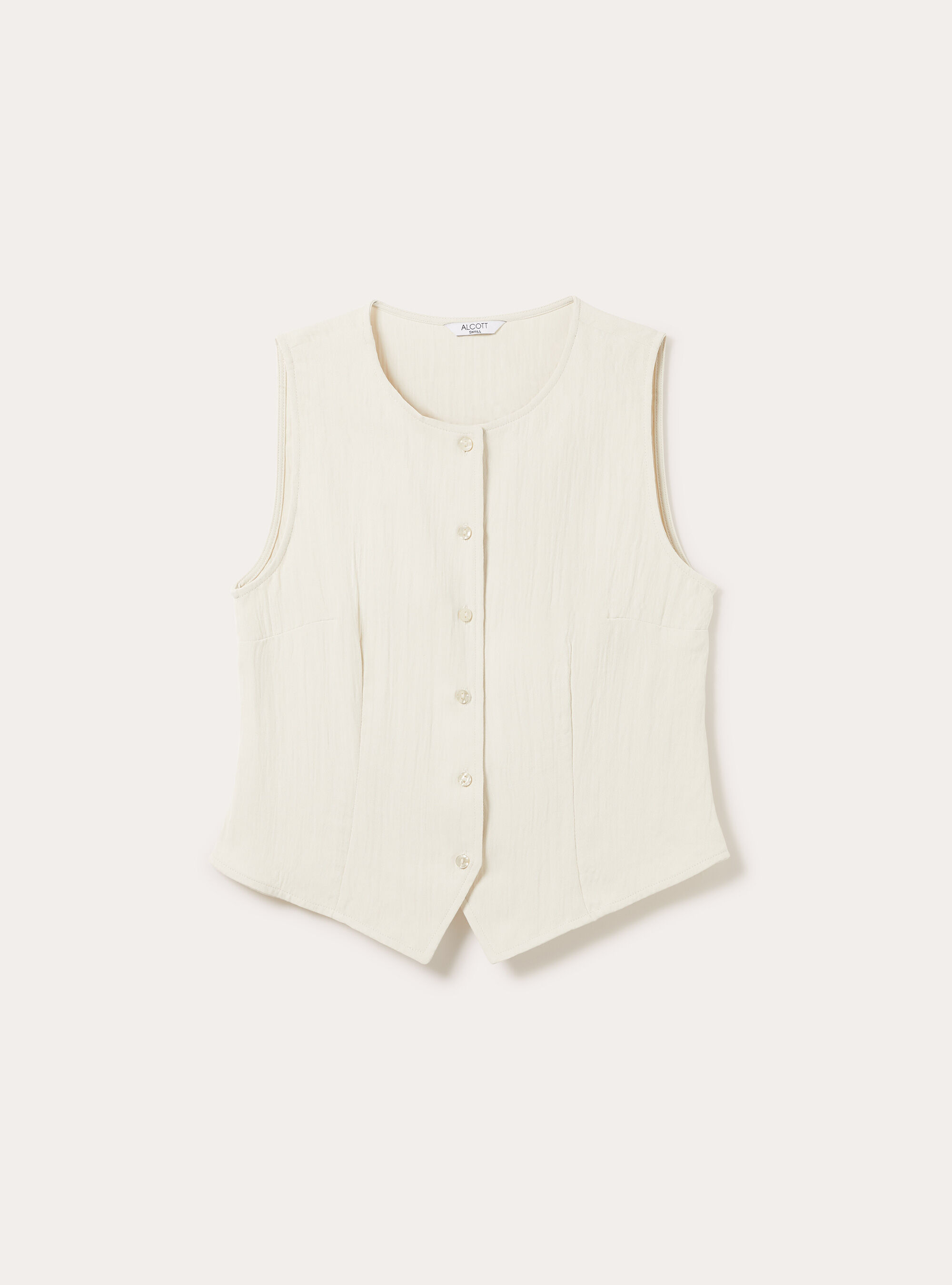 Chaleco de sastrer&iacute;a con textura, CR3 CREAM LIGHT