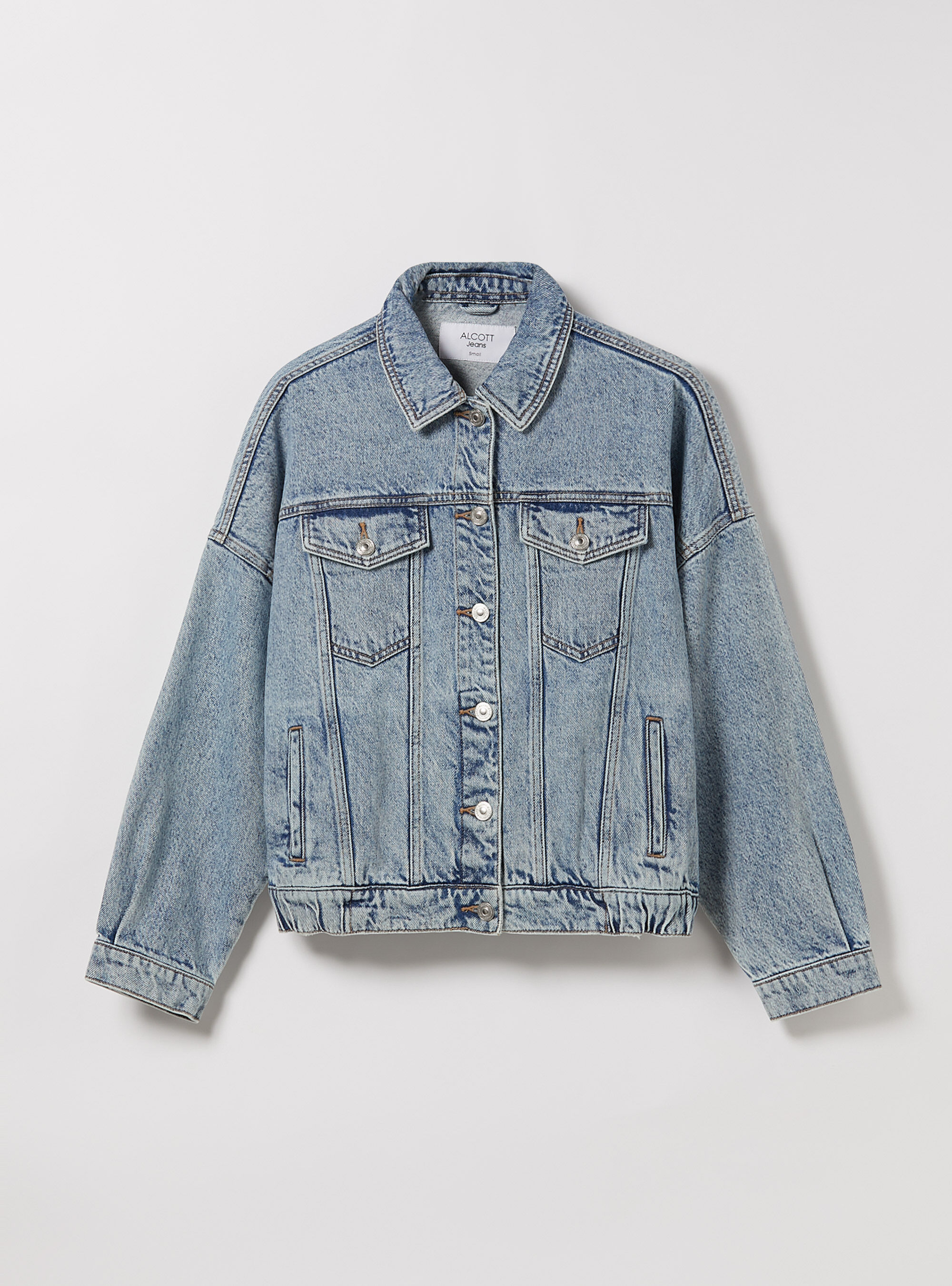 Giubbotto boxy fit in denim con elastico in vita Alcott Cappotti Giubbotti Donna