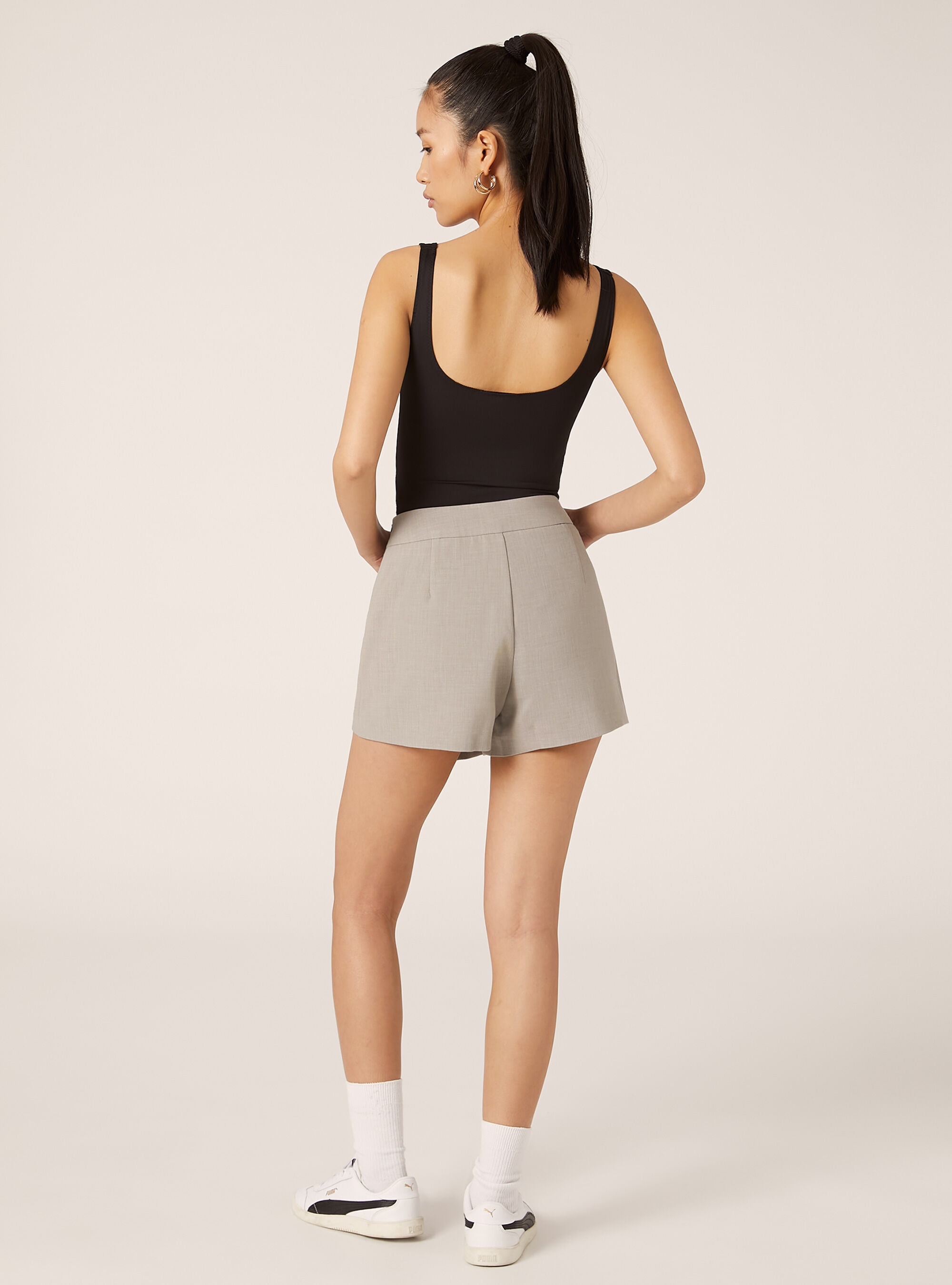 Cross-over skort in the front, SA1 SAND DARK