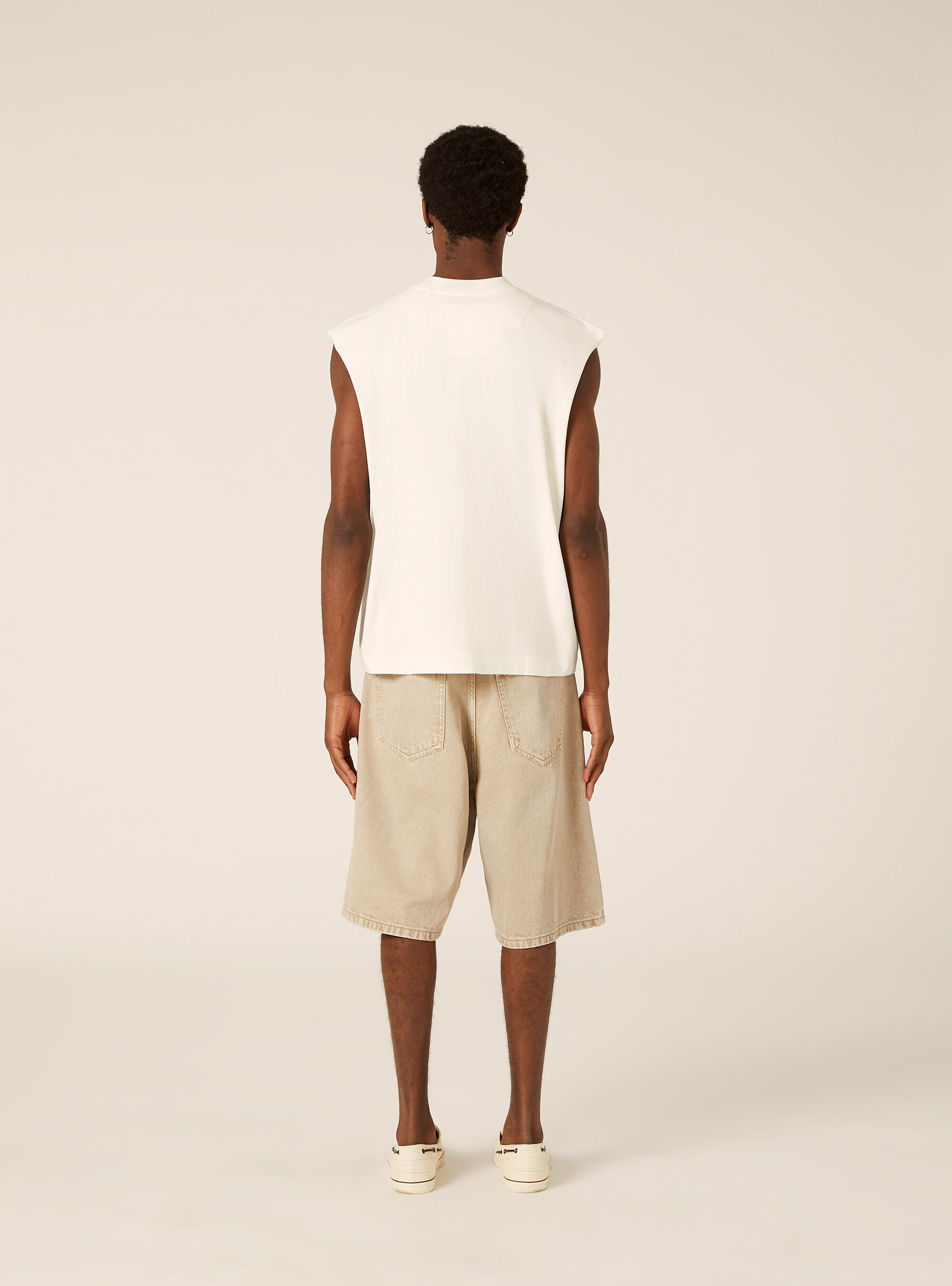 Camiseta sin mangas boxy fit, WH2 WHITE