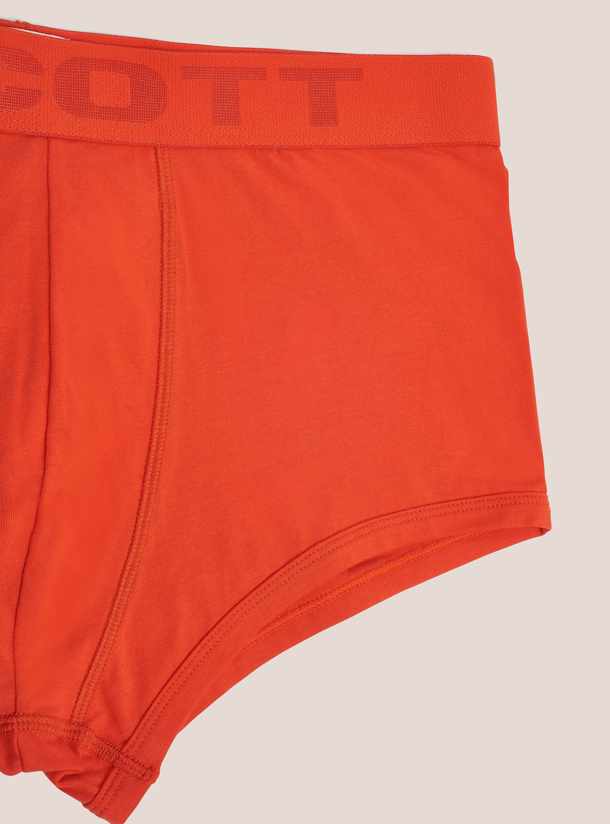 Stretch cotton boxer shorts with logo, C321 ORANGE