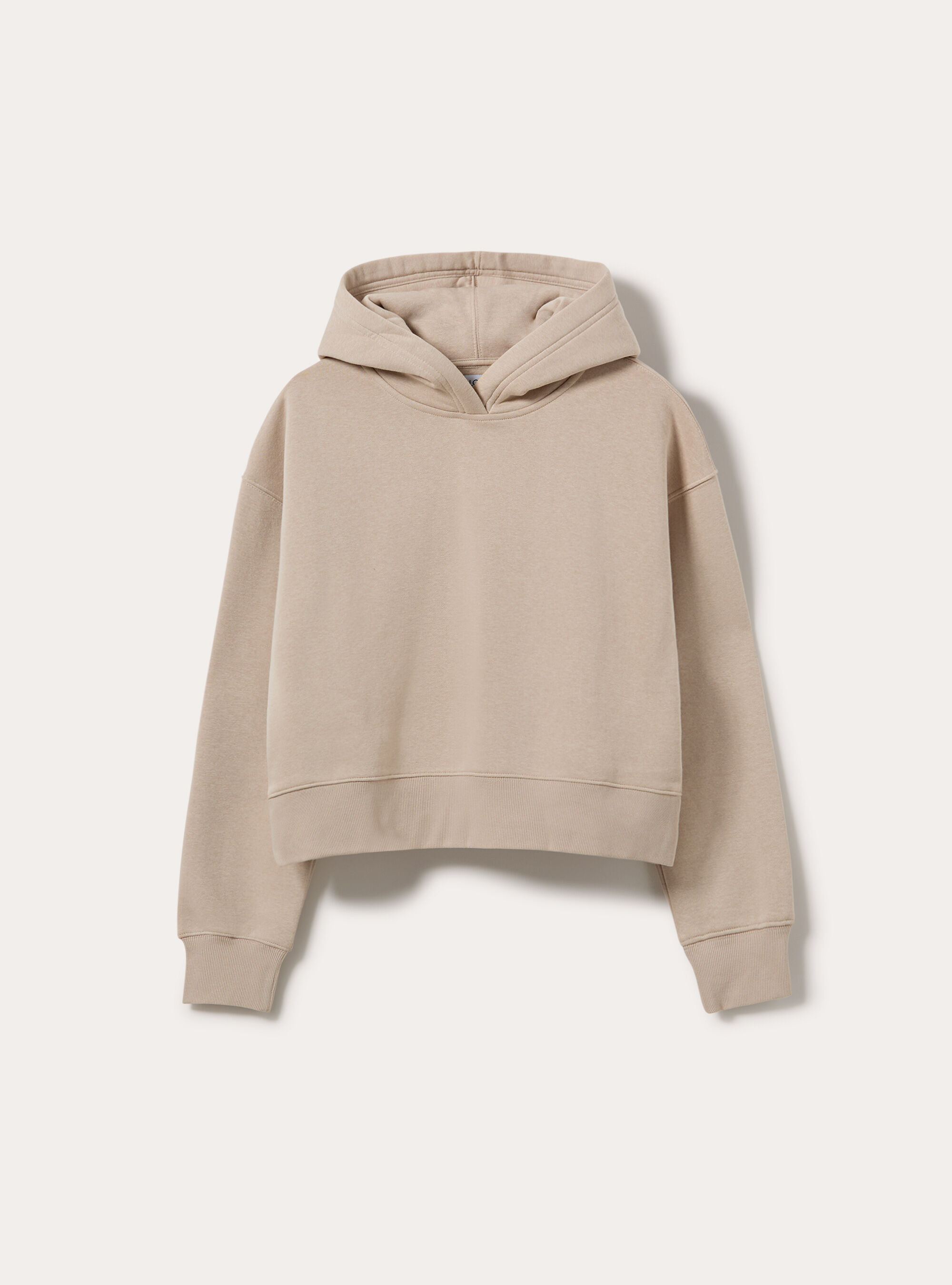 Felpa boxy con cappuccio, BG3 BEIGE LIGHT