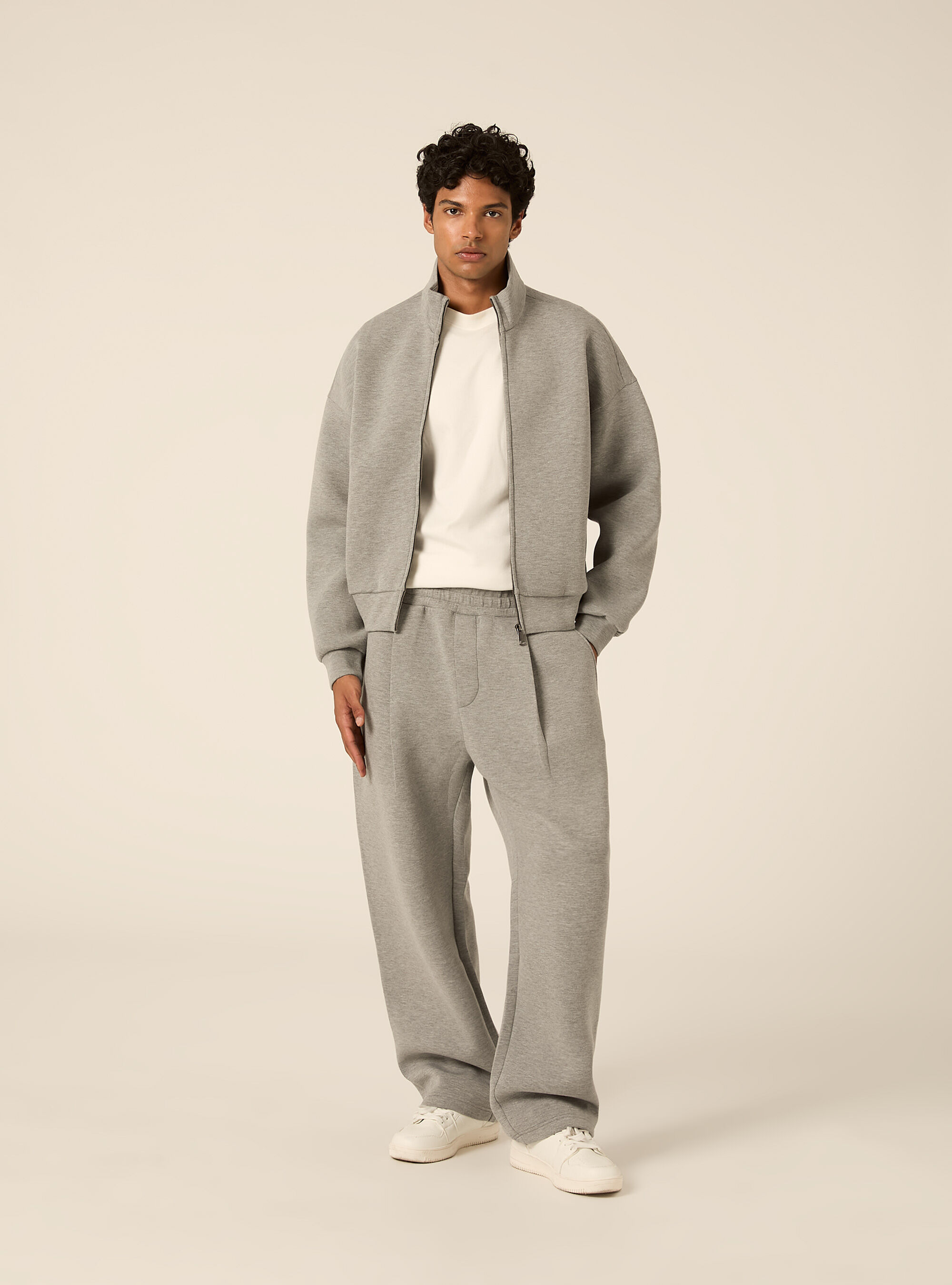 Cardigan in scuba boxy fit