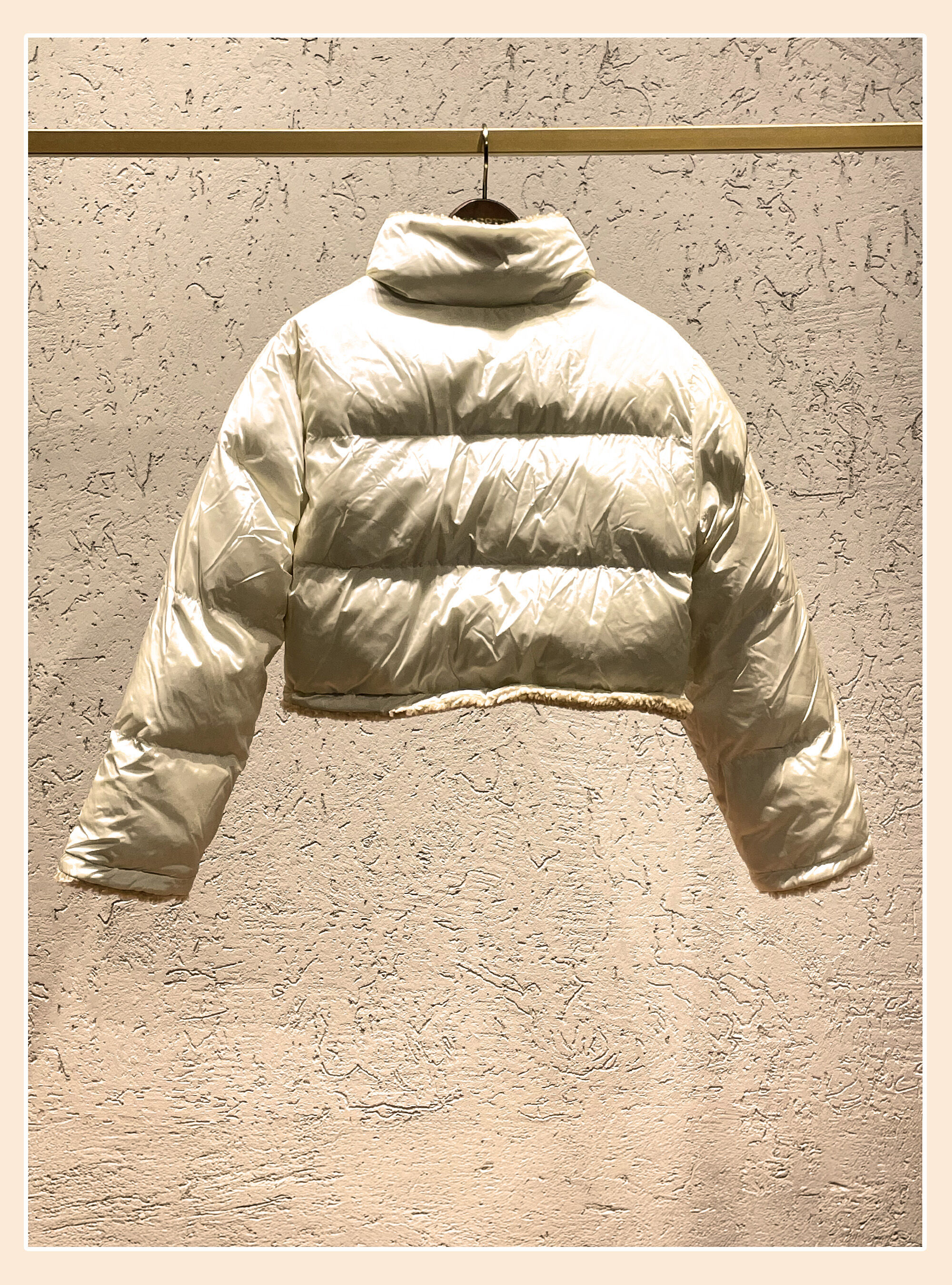 Puffy with sheepskin inside, WHITE