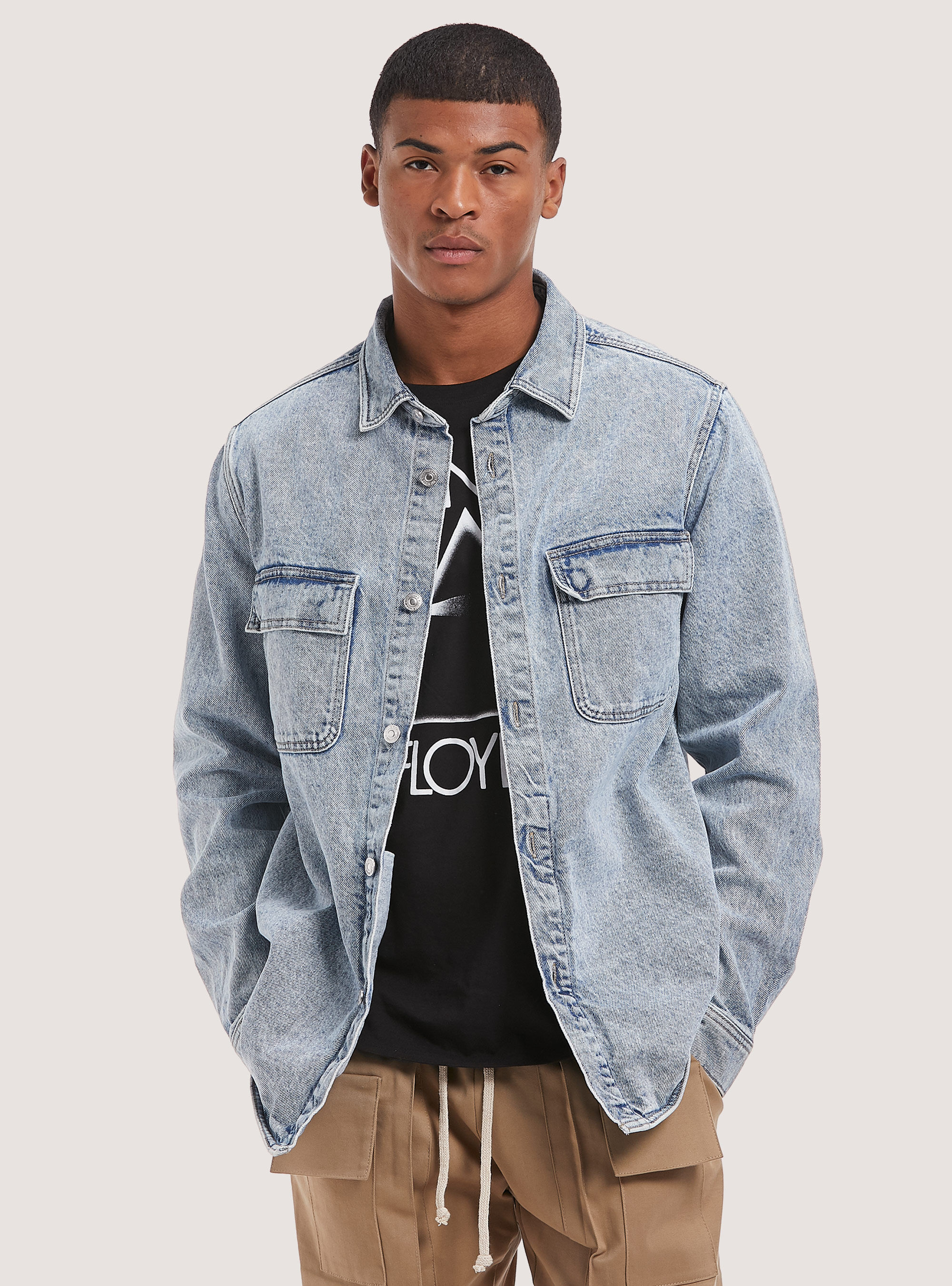 Denim shirt jacket