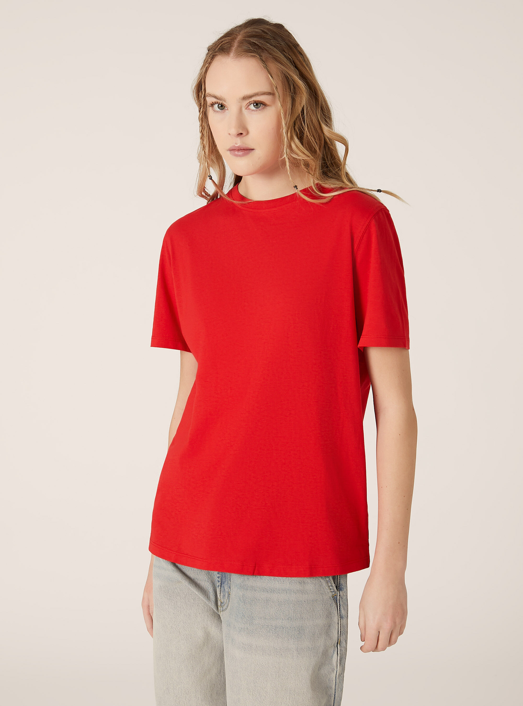 Crew-neck cotton T-shirt