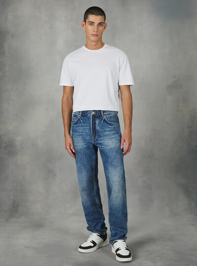 Jeans Alcott straight fit in cotone