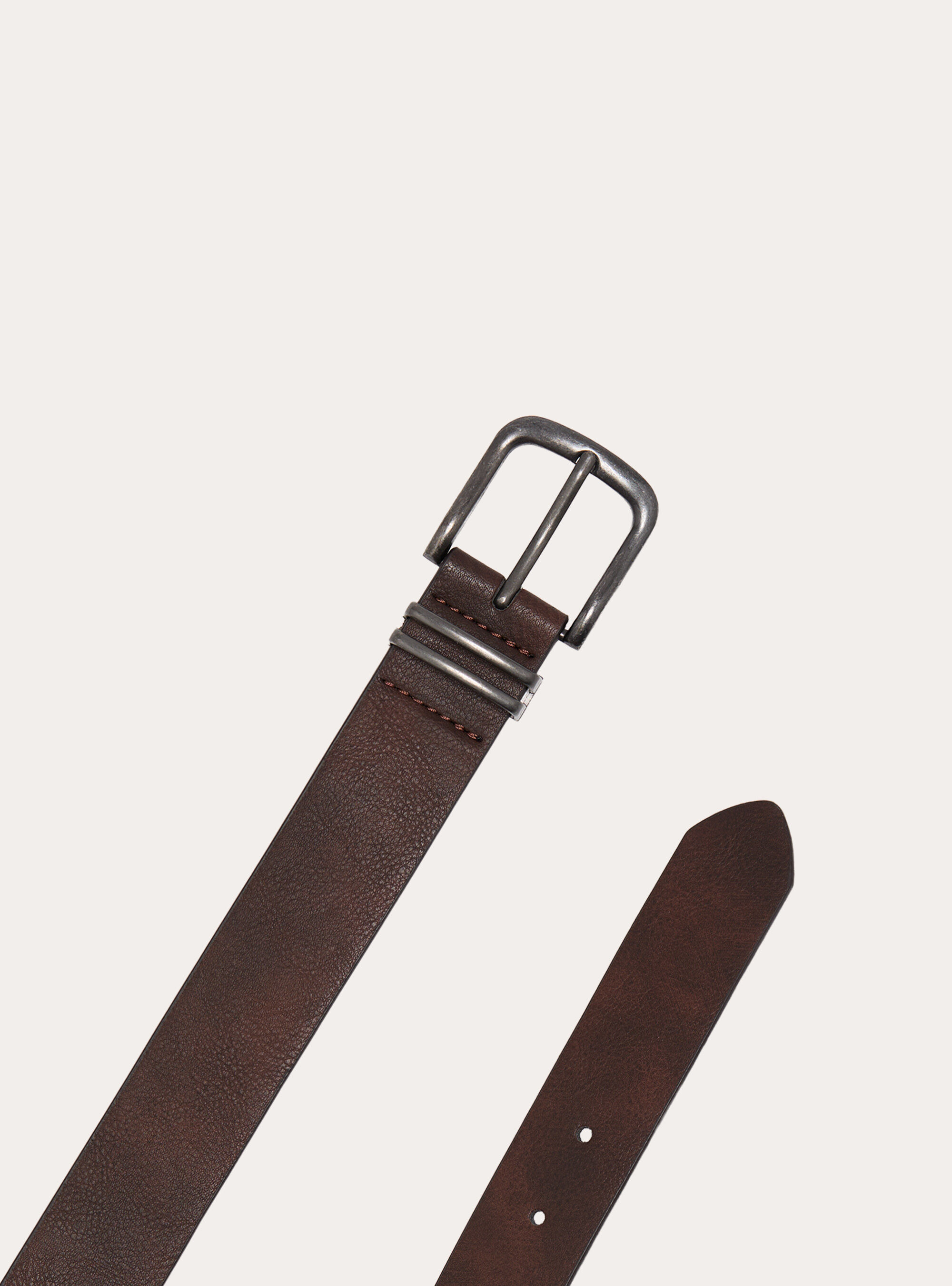 Cintura effetto pelle da uomo, BR2 BROWN MEDIUM