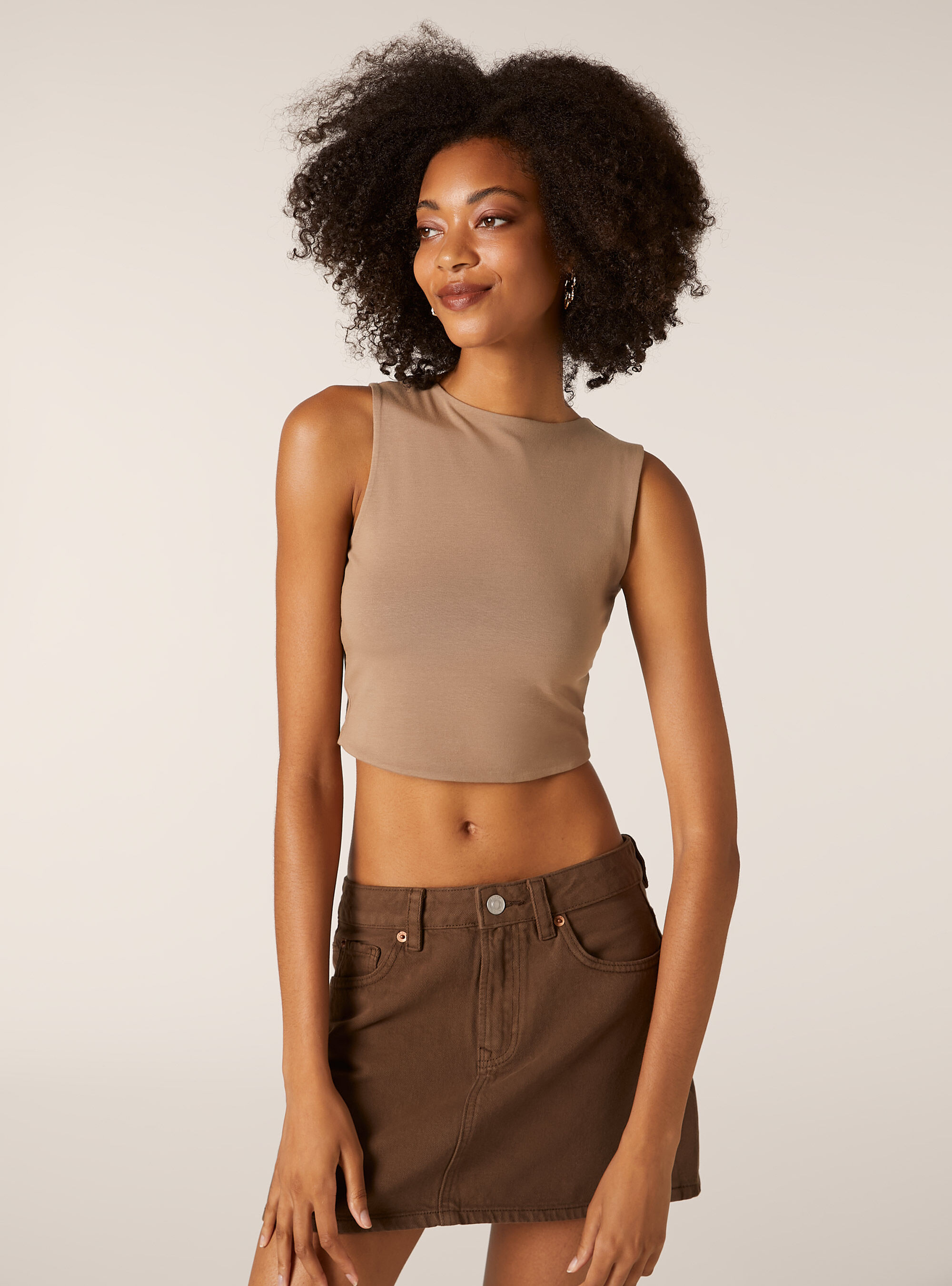 D&eacute;bardeur basique en coton extensible