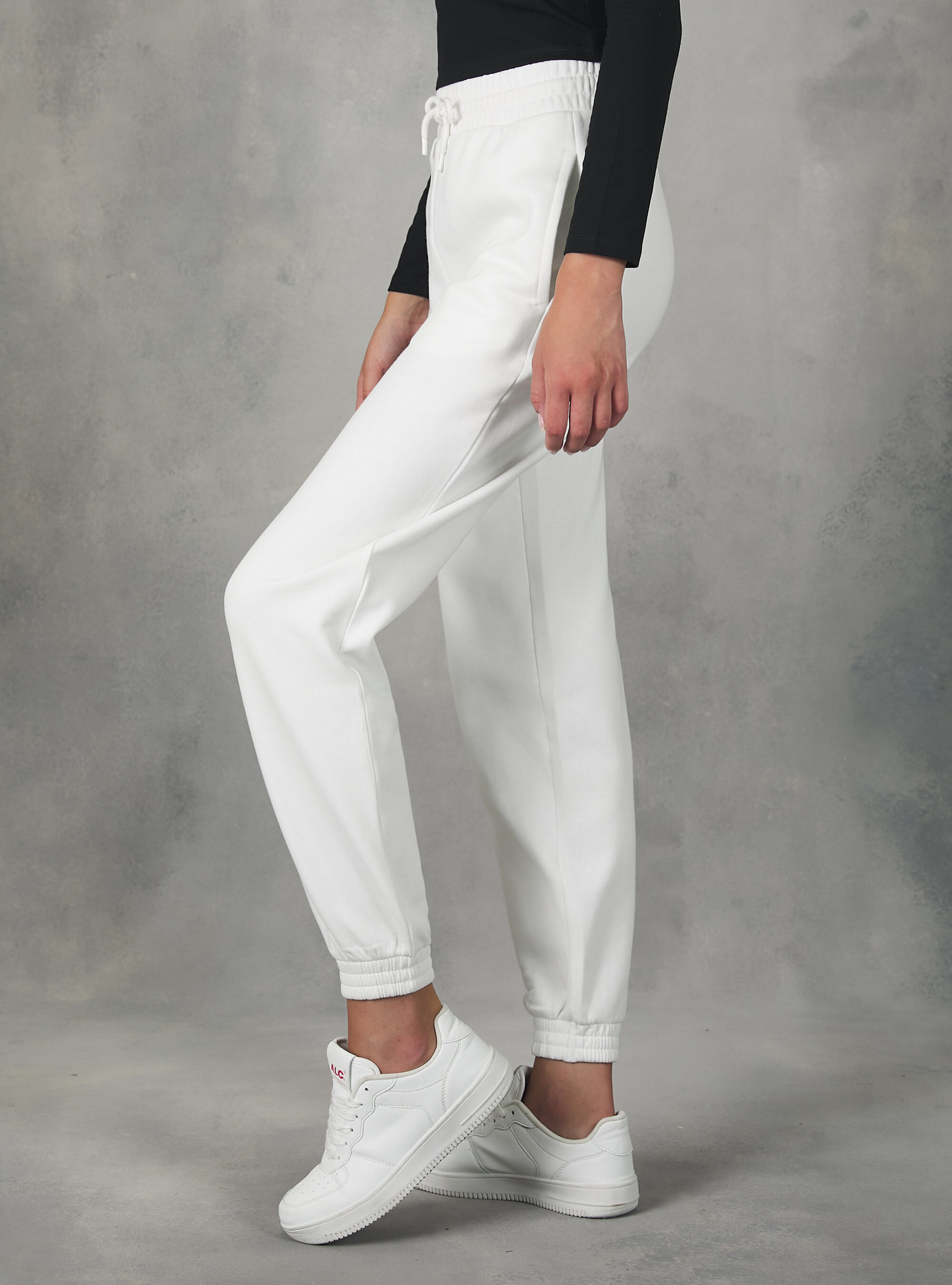 High waisted jogger trousers cheap