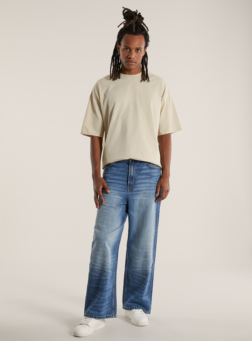 Vtement Style Jean Homme Large En Bas Loose Baggy Jeans PULL&BEAR