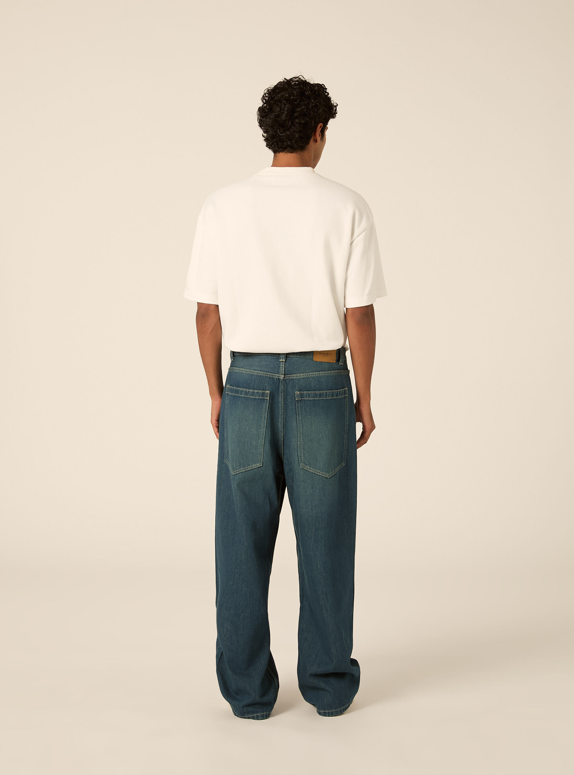 Jeans super baggy, D201 AZZURRE MED OVERDYE