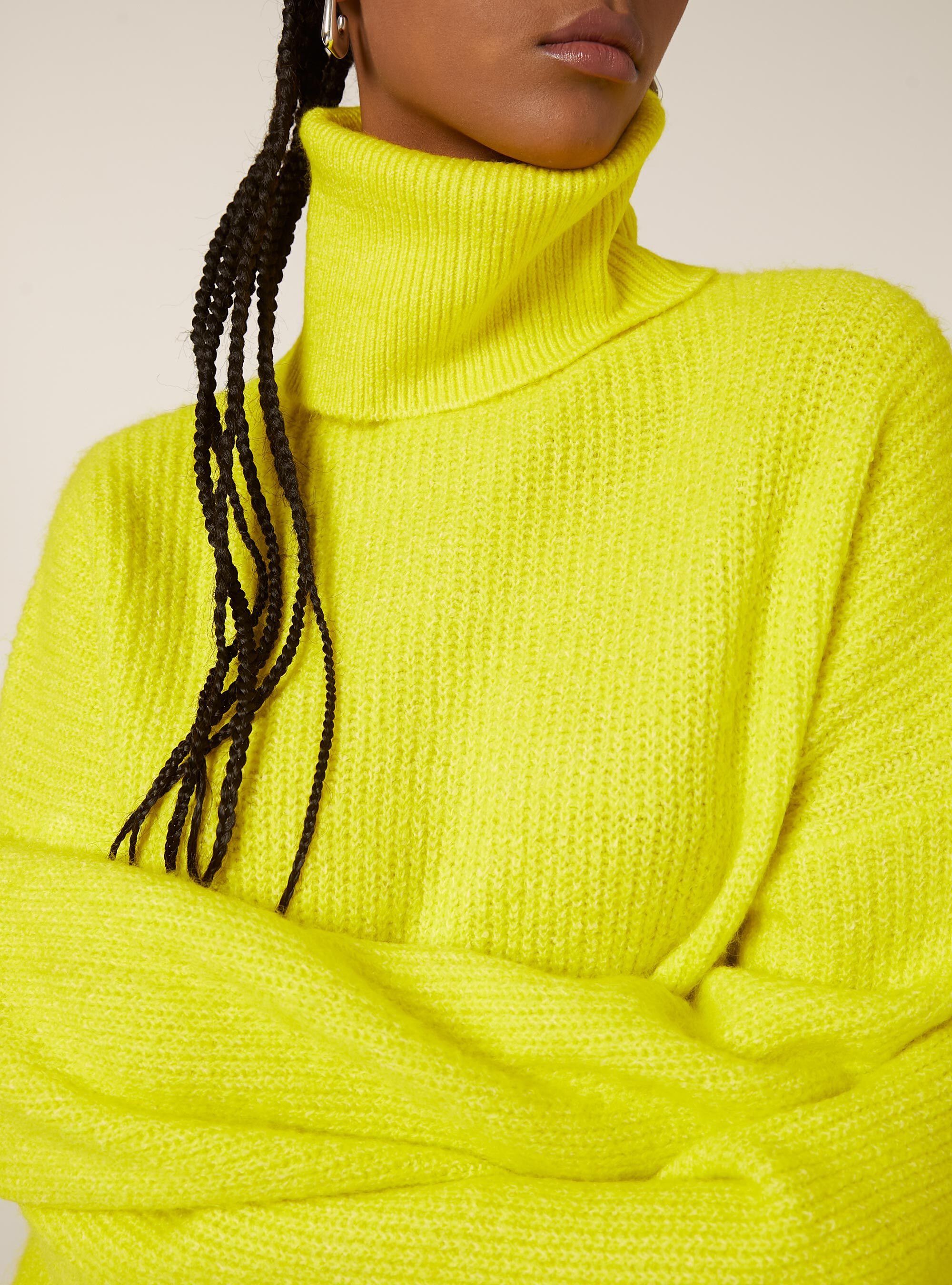 High-neck pullover, GC3 ACID GREEN LIGHT