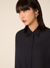 Linen-blend shirt, NA1 NAVY DARK