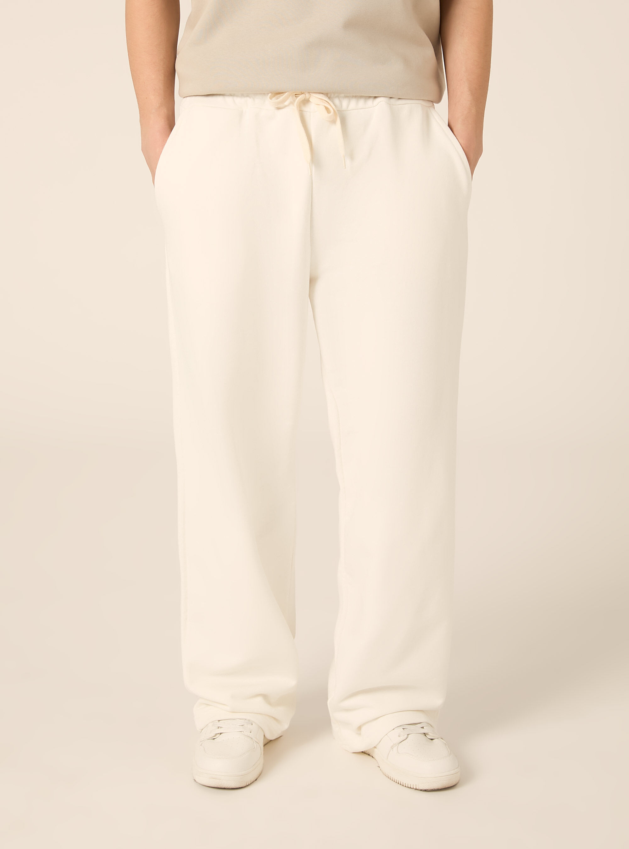 Wide leg jogger pants, WH1 OFF WHITE