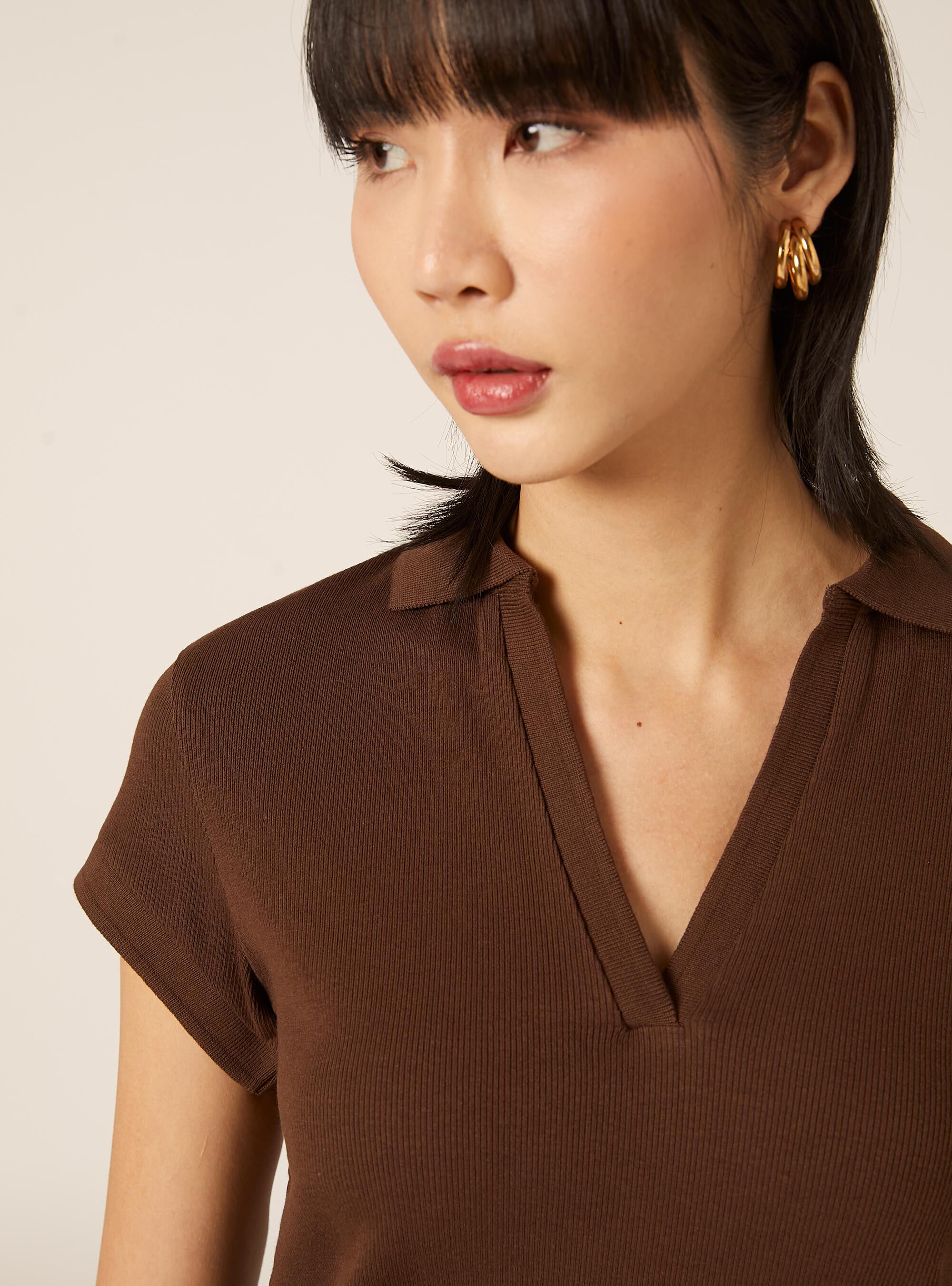 Polo a coste, BR2 BROWN MEDIUM