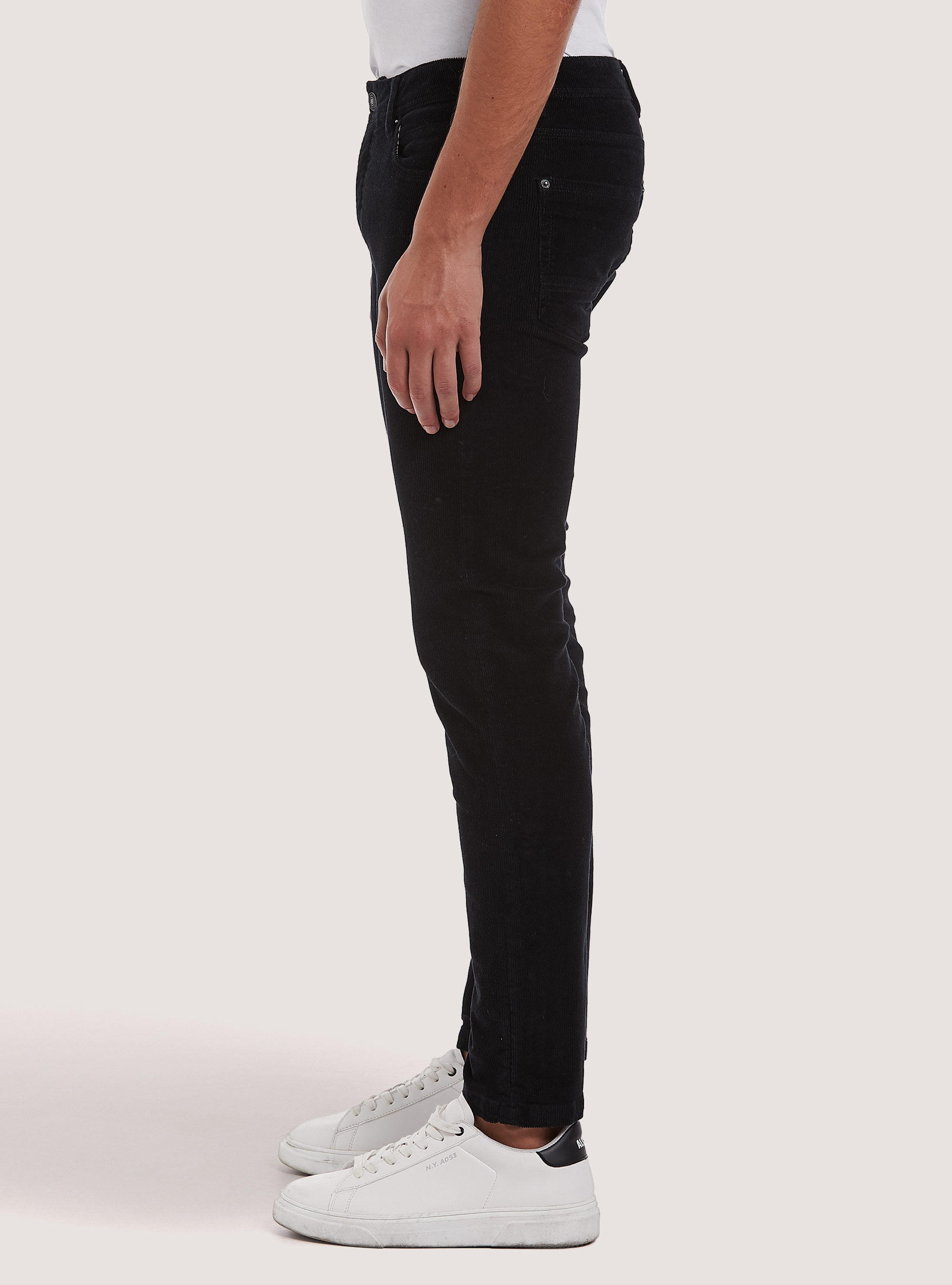 Pantaloni in velluto a coste skynny fit, BK1 BLACK