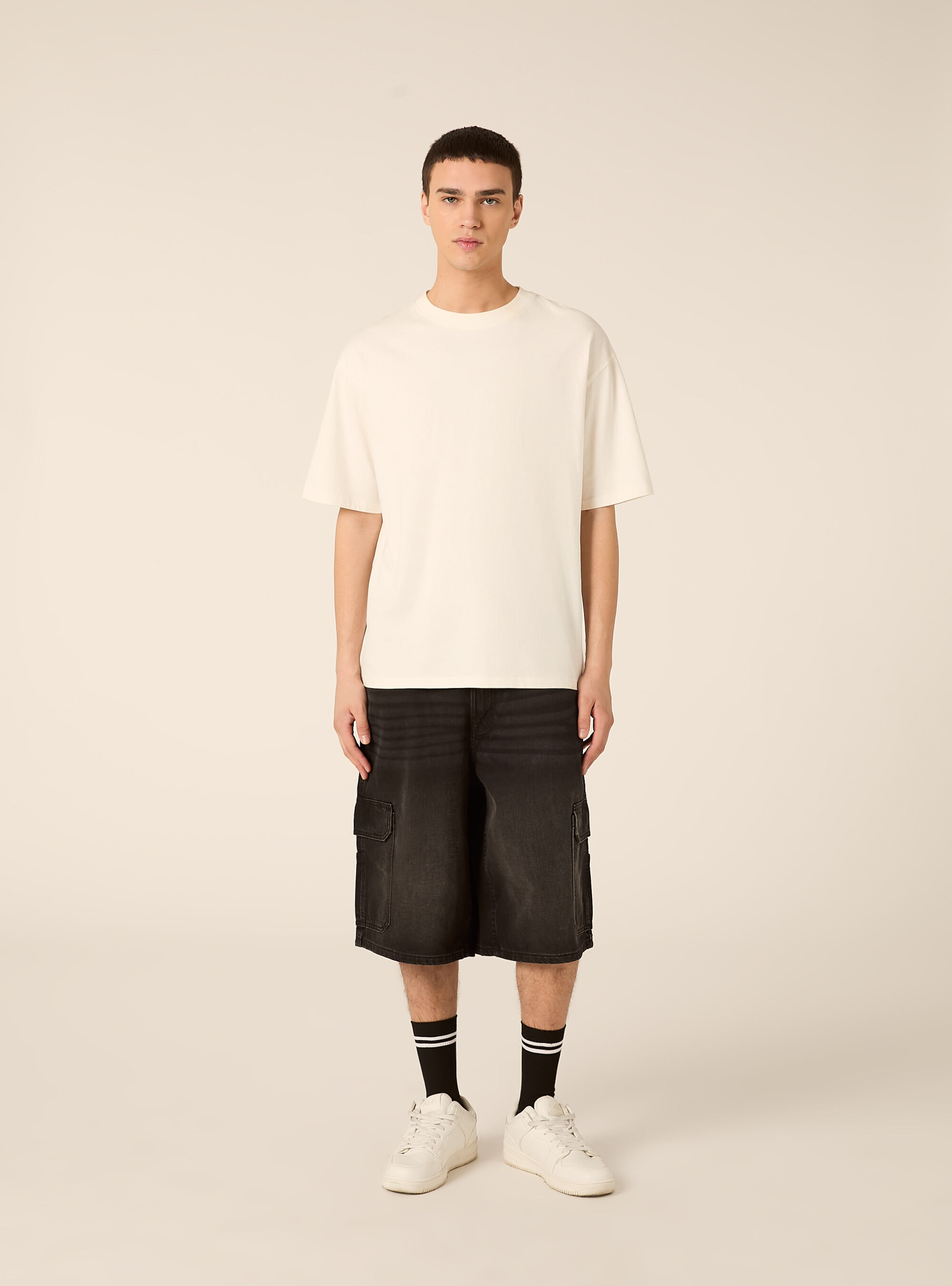 Bermuda baggy cargo indenim