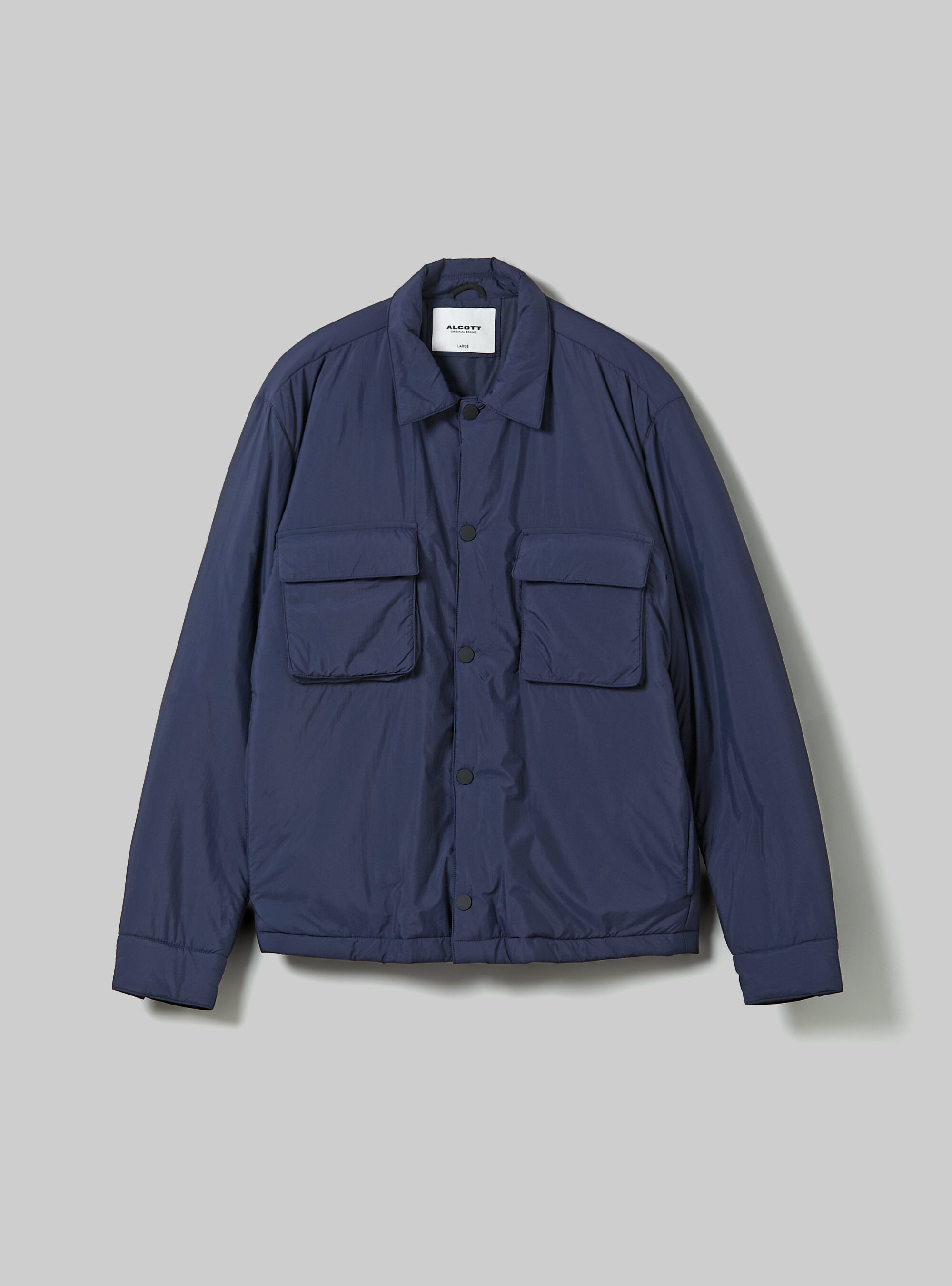 Jacket with collar and recycled padding, NA2 NAVY MEDIUM