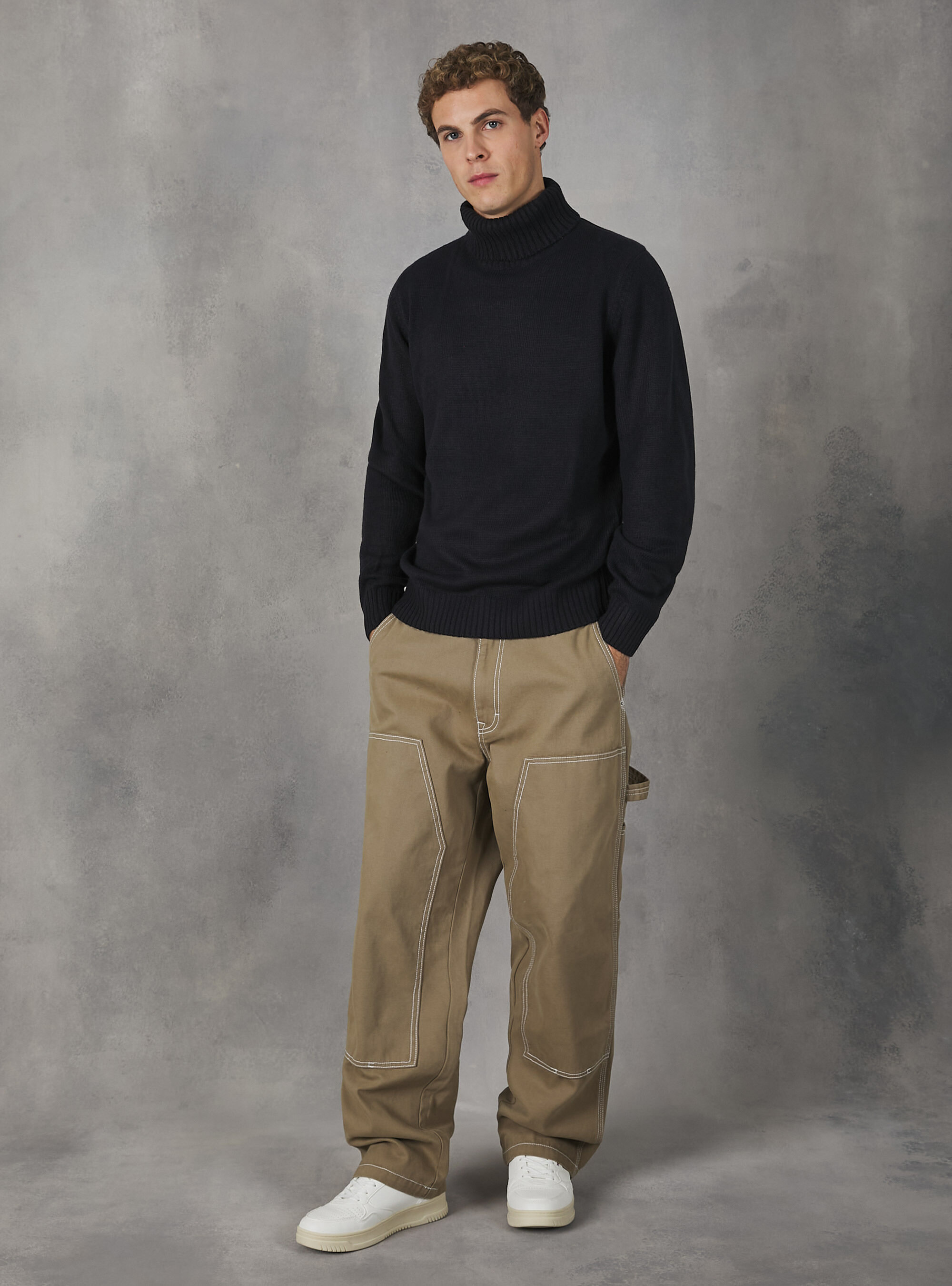 Men's V-neck Organic Cotton Sweater Ibiza: Made In Italy - Foto 2