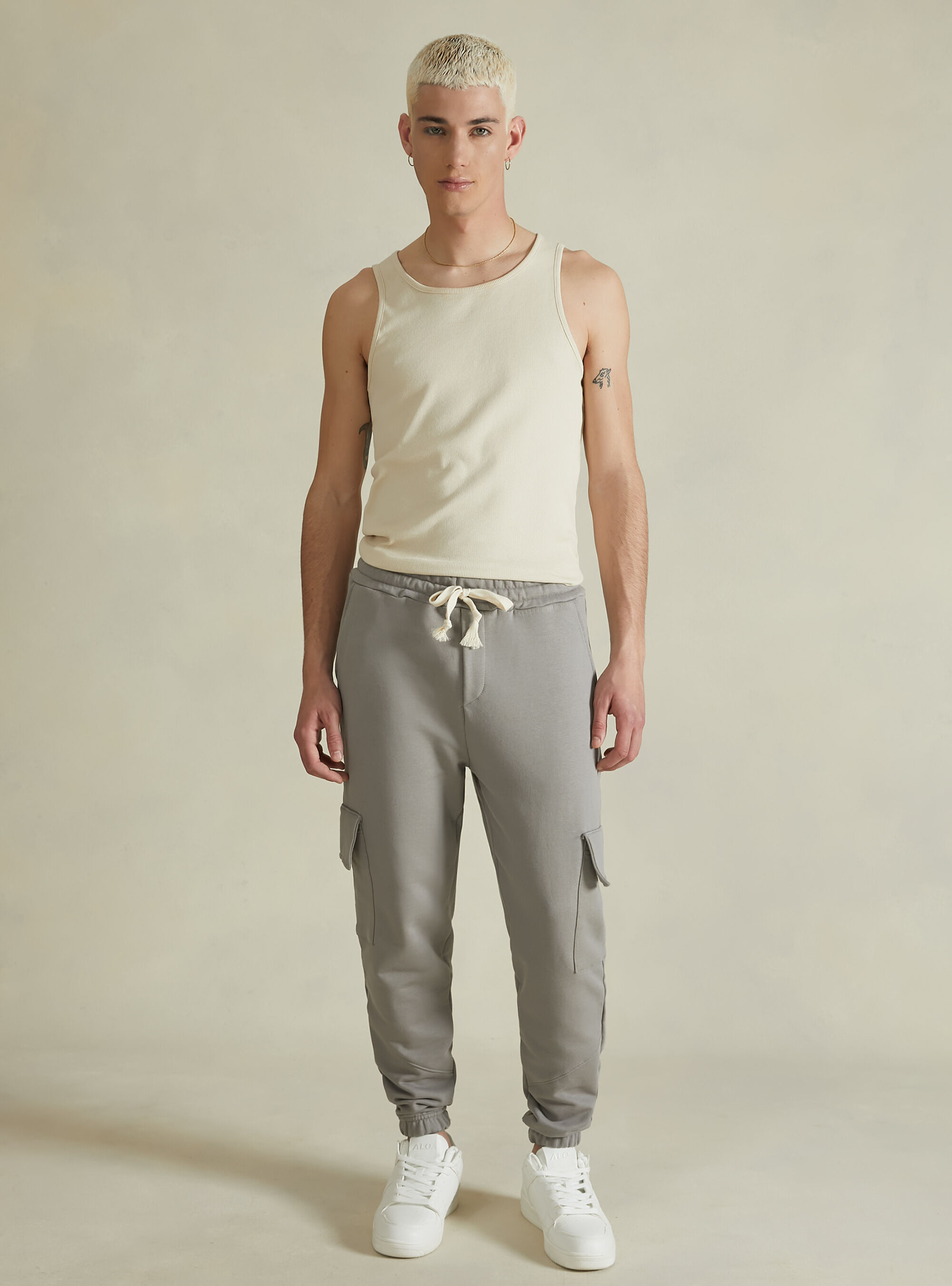 Cotton jogger with pockets, GY2 GREY MEDIUM