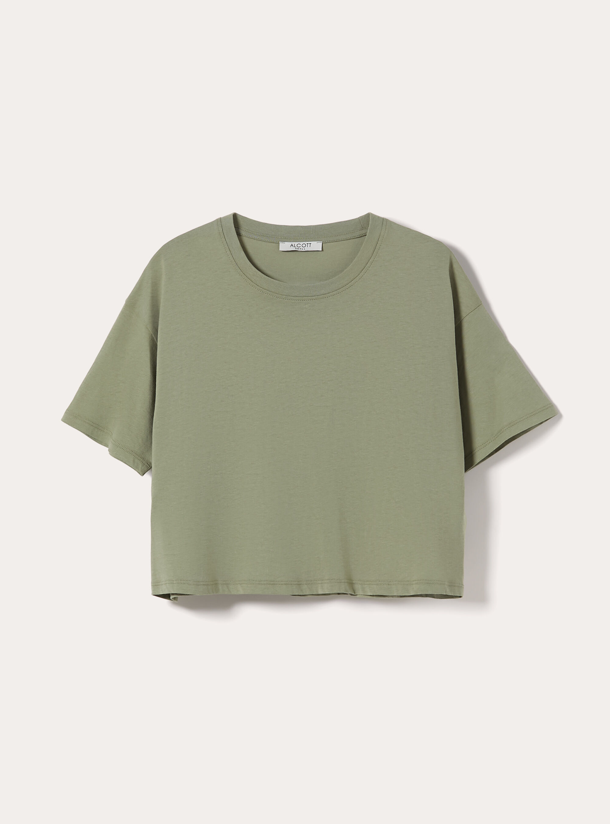 T-shirt crop over tinta unita, KY2 KAKY MEDIUM