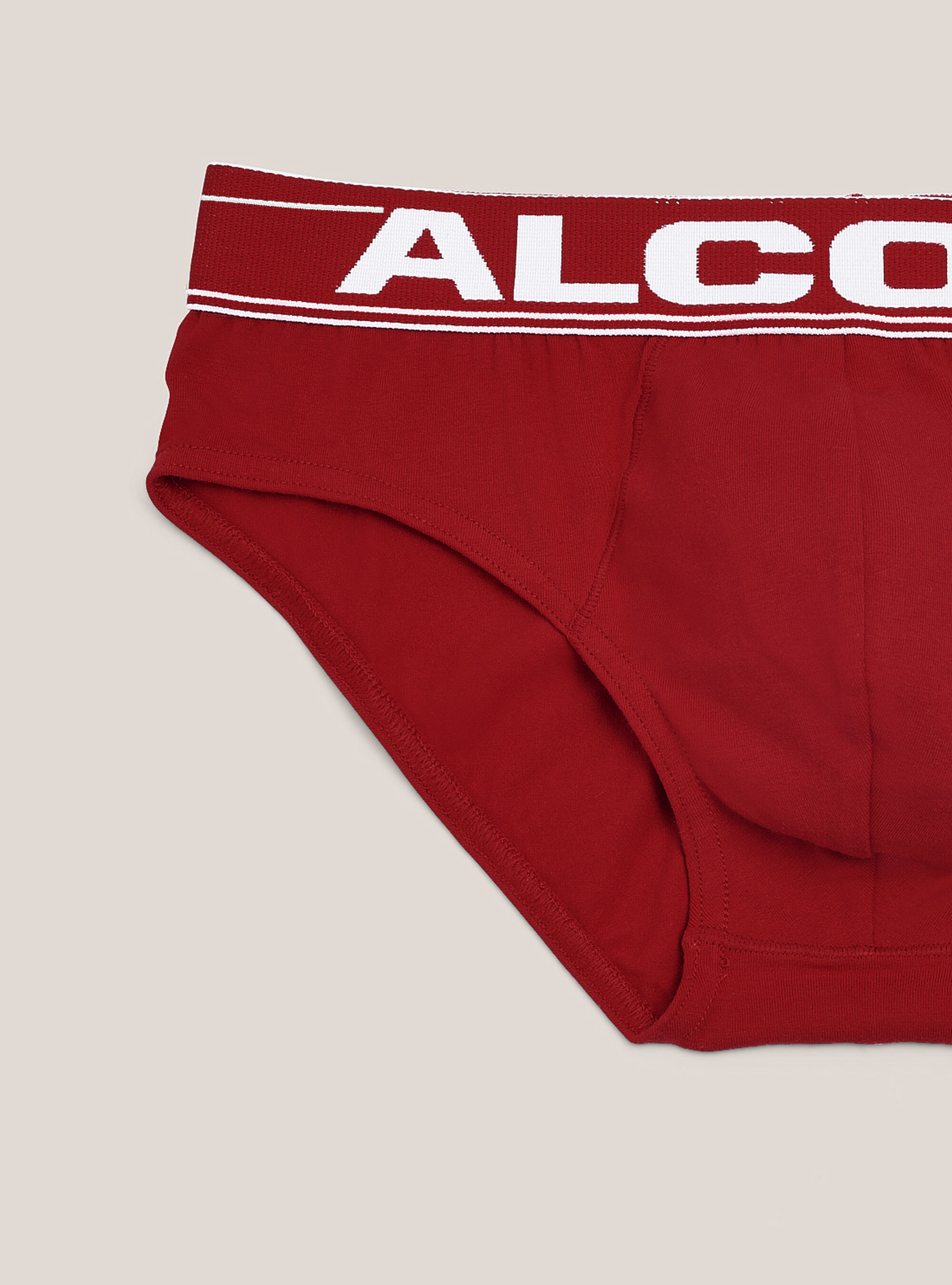 Slip en coton extensible avec logo, RD2 RED MEDIUM