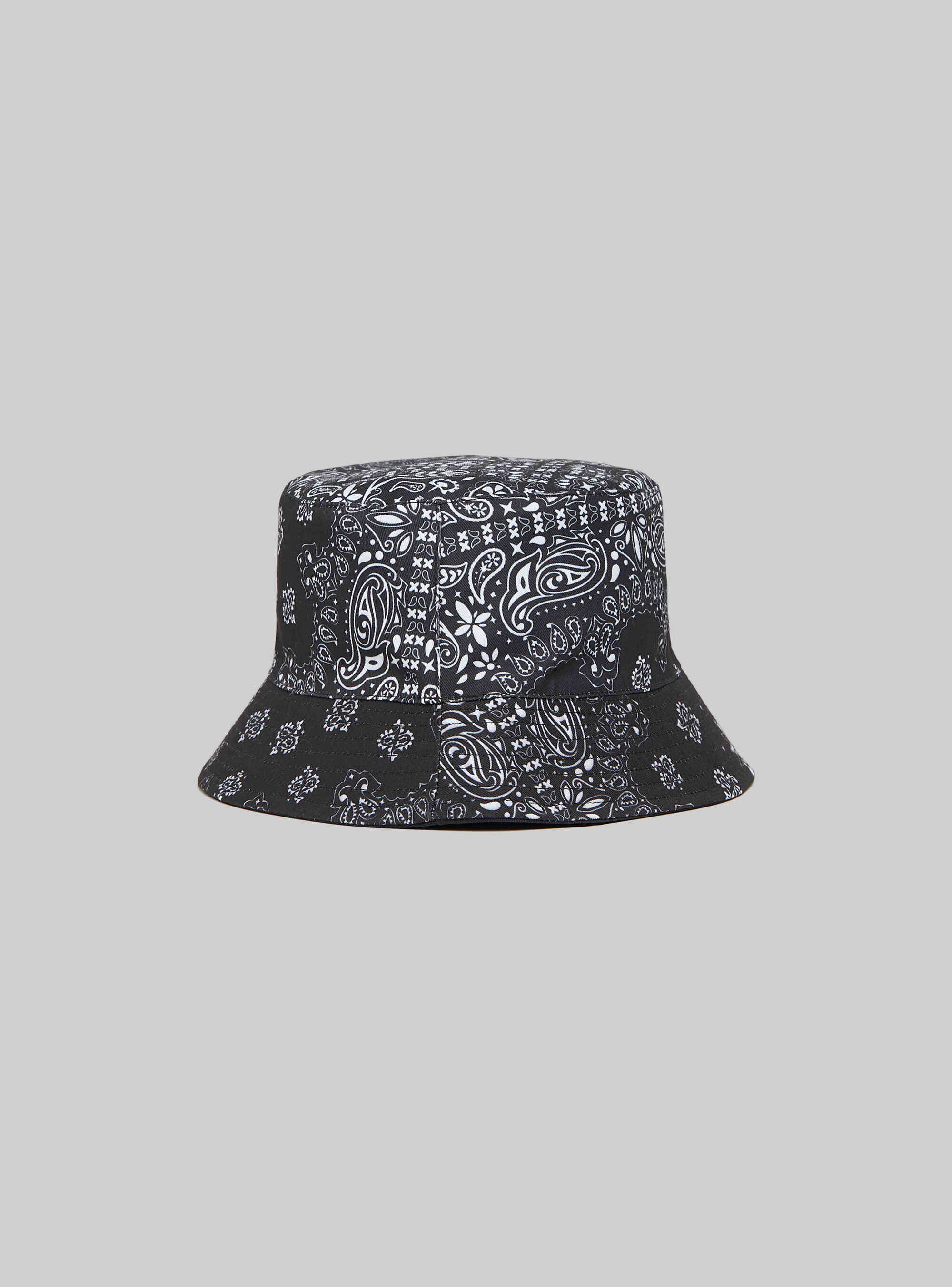 Cappello pescatore con stampa paisley reversibile, BK1 BLACK