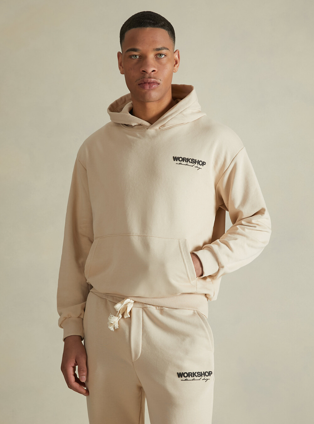 Boxy fit sweatshirt with Workshop print - Main Image