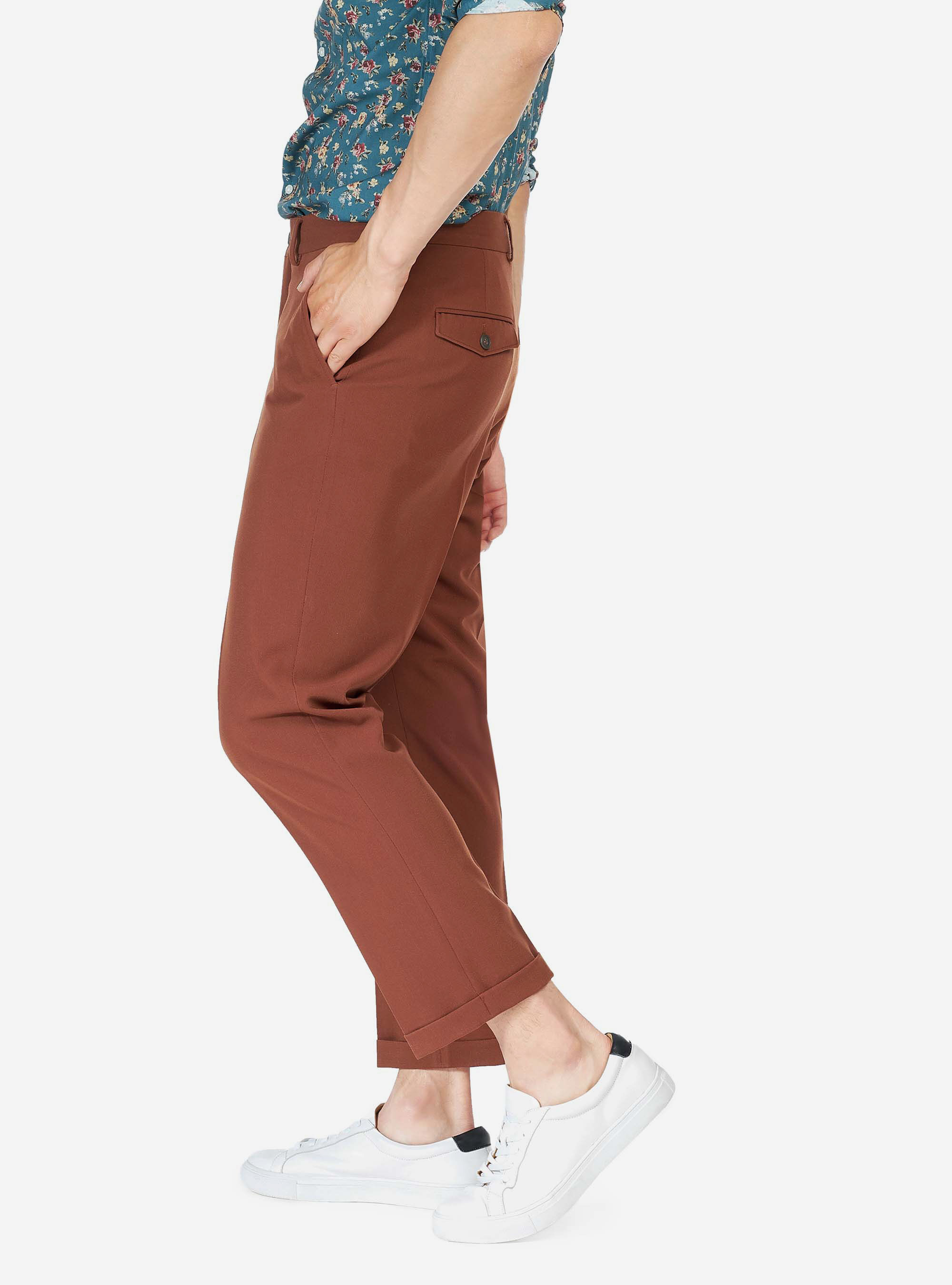 Pantalon classique confort, C5554 BROWN