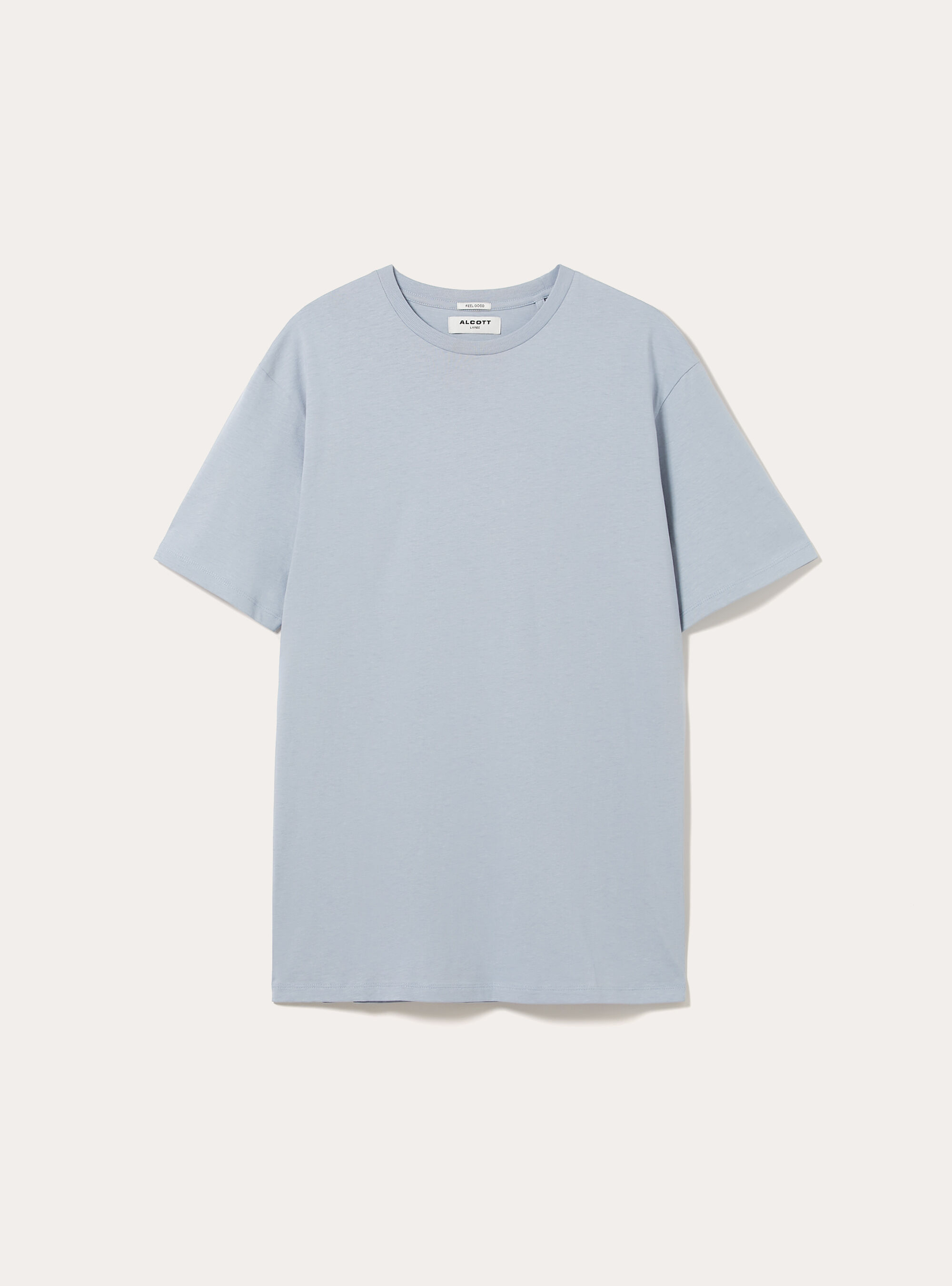 T-shirt basique en coton, AZ3 AZURE LIGHT