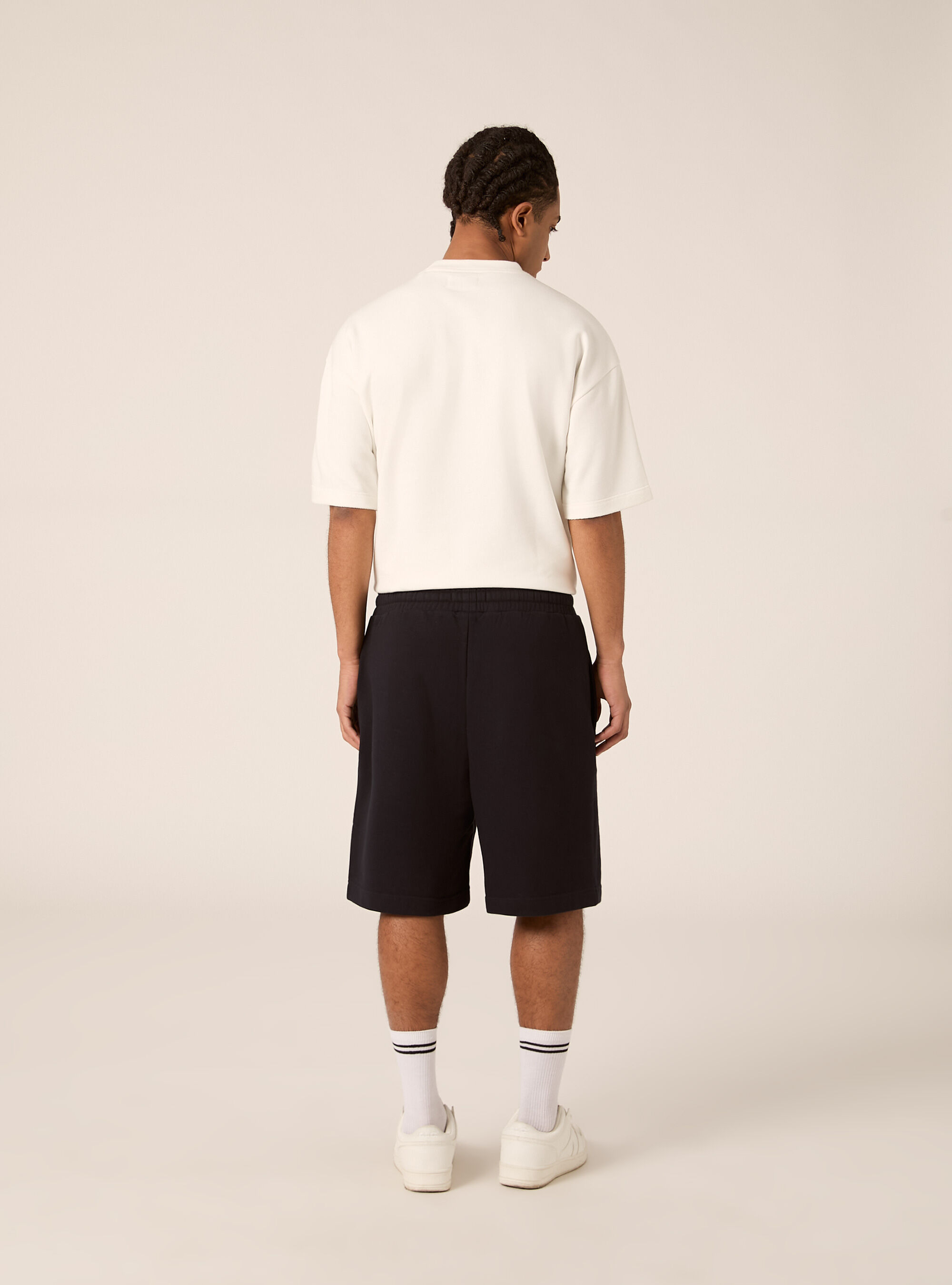 Bermuda  basico in felpa, NA1 NAVY DARK