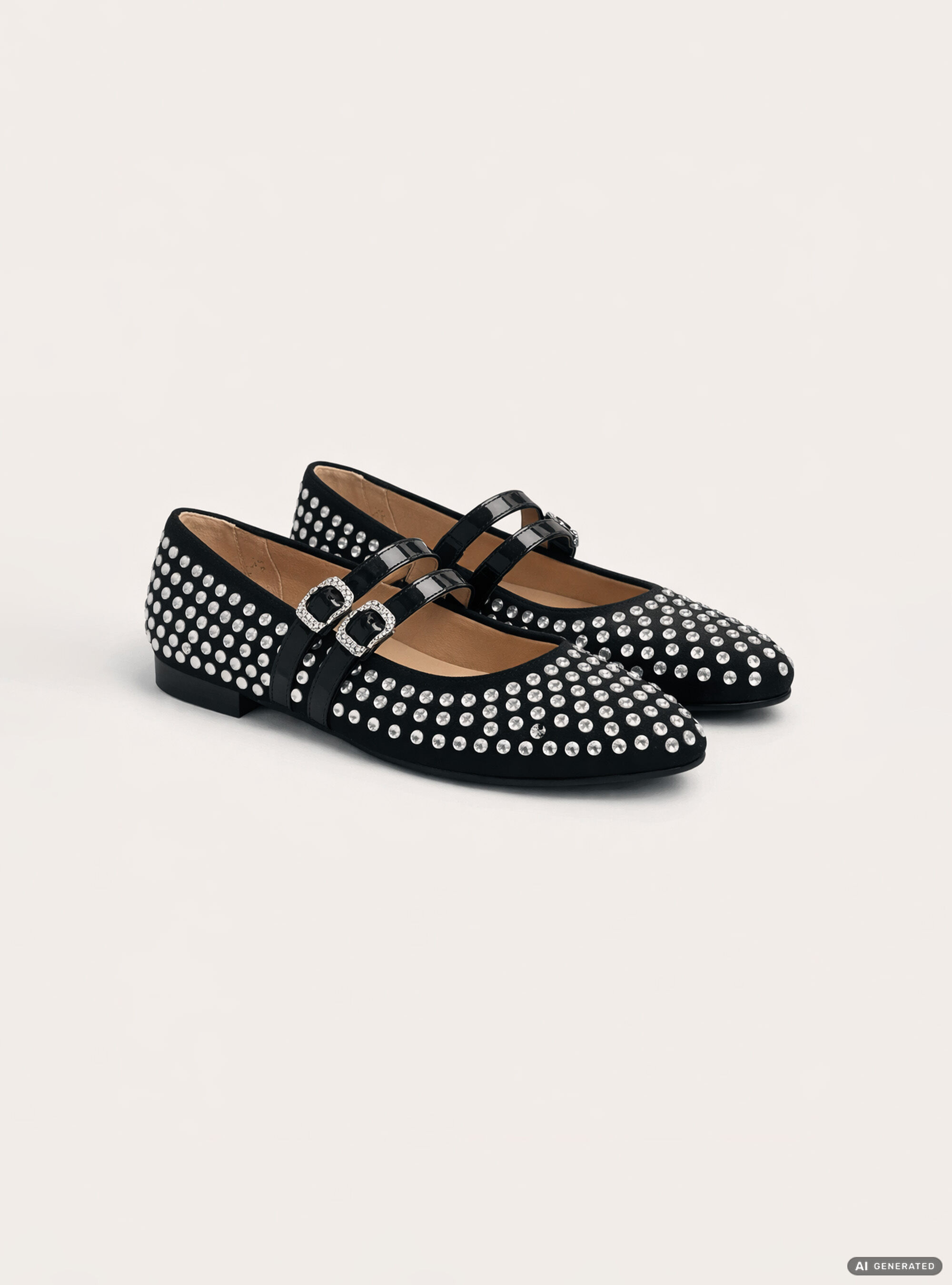 Studded ballet flats