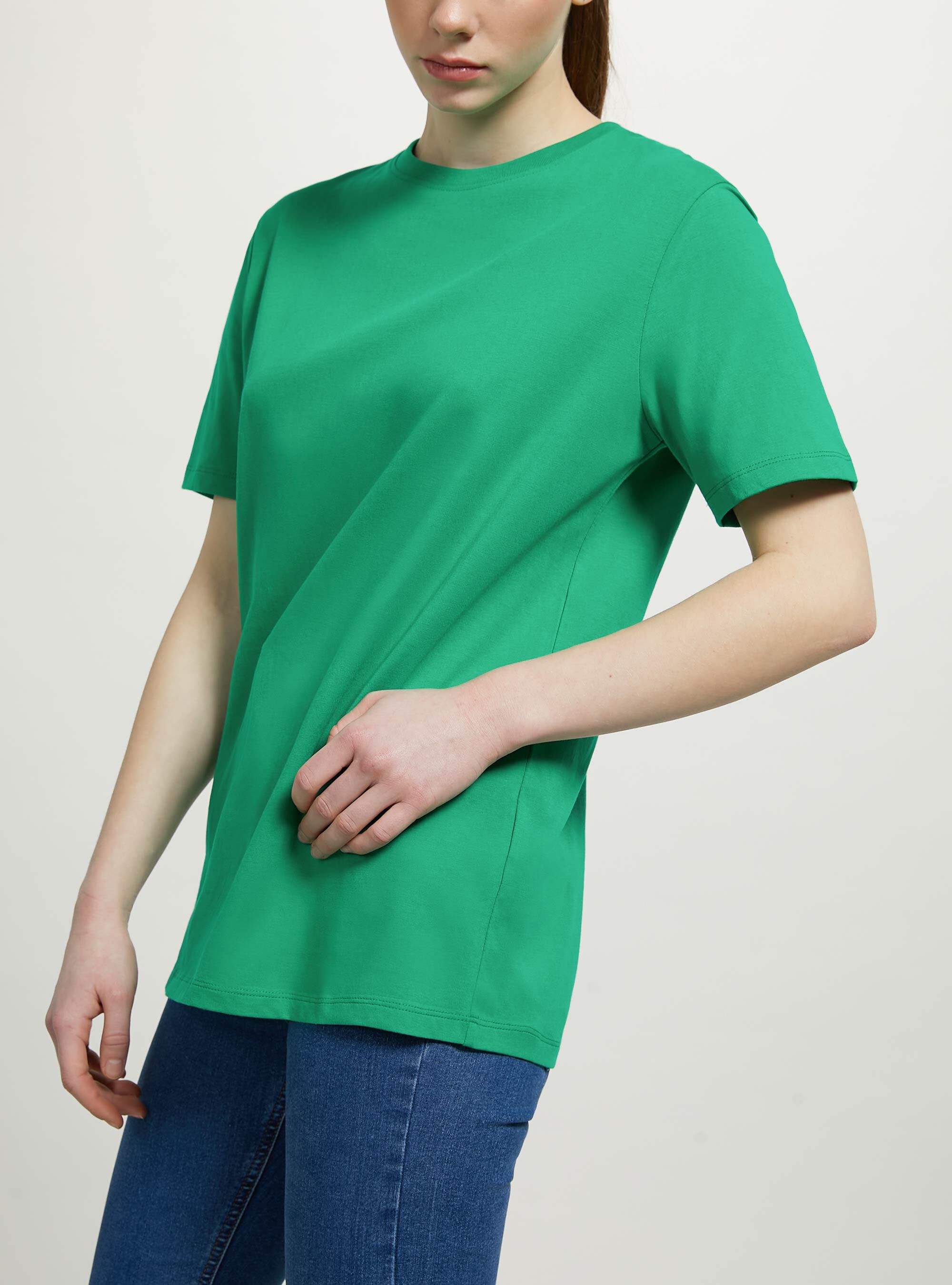Camiseta de algod&oacute;n con cuello redondo, GN2 GREEN MEDIUM