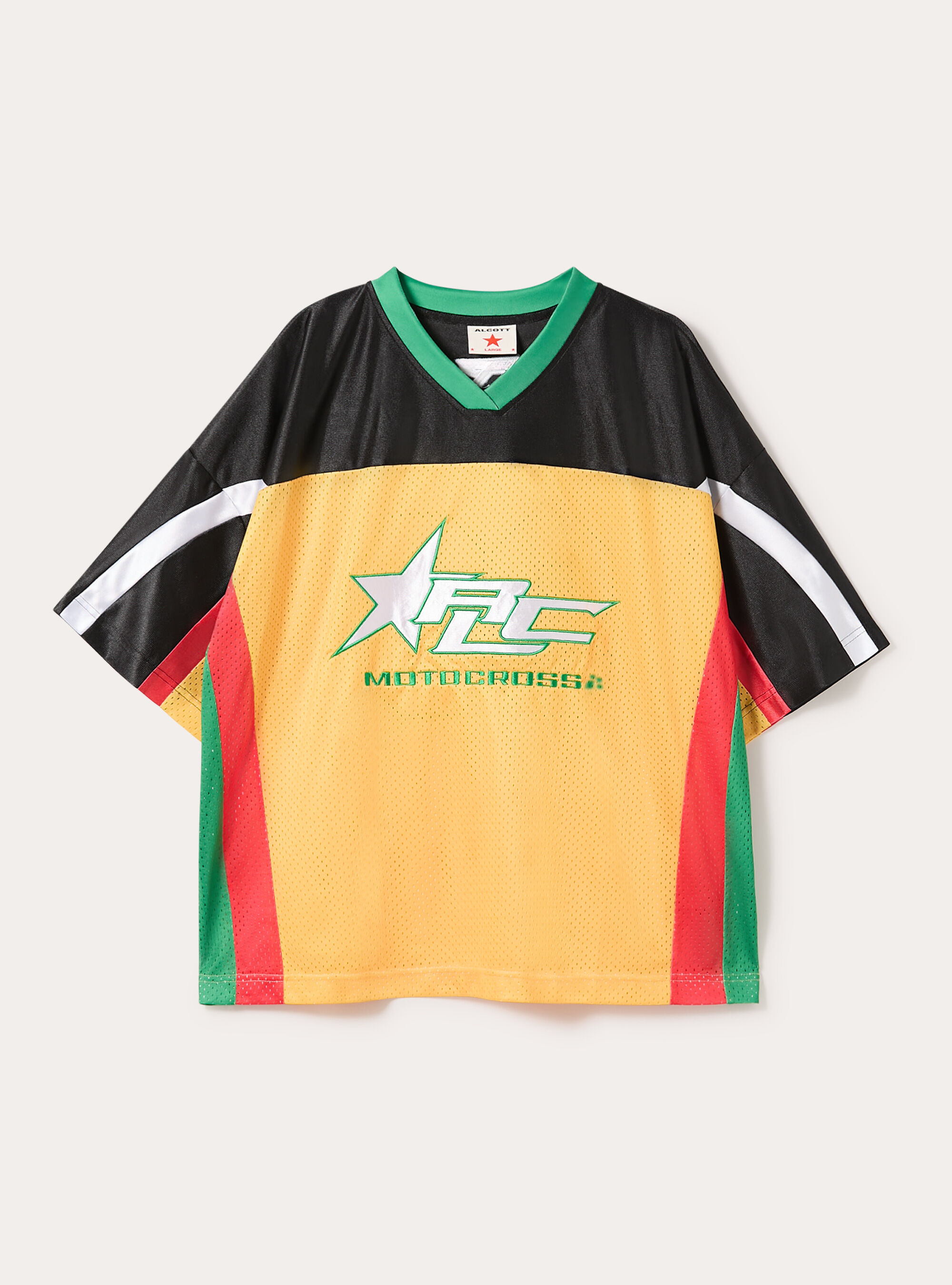 T-shirt Football avec &eacute;cussons, YE2 YELLOW MEDIUM