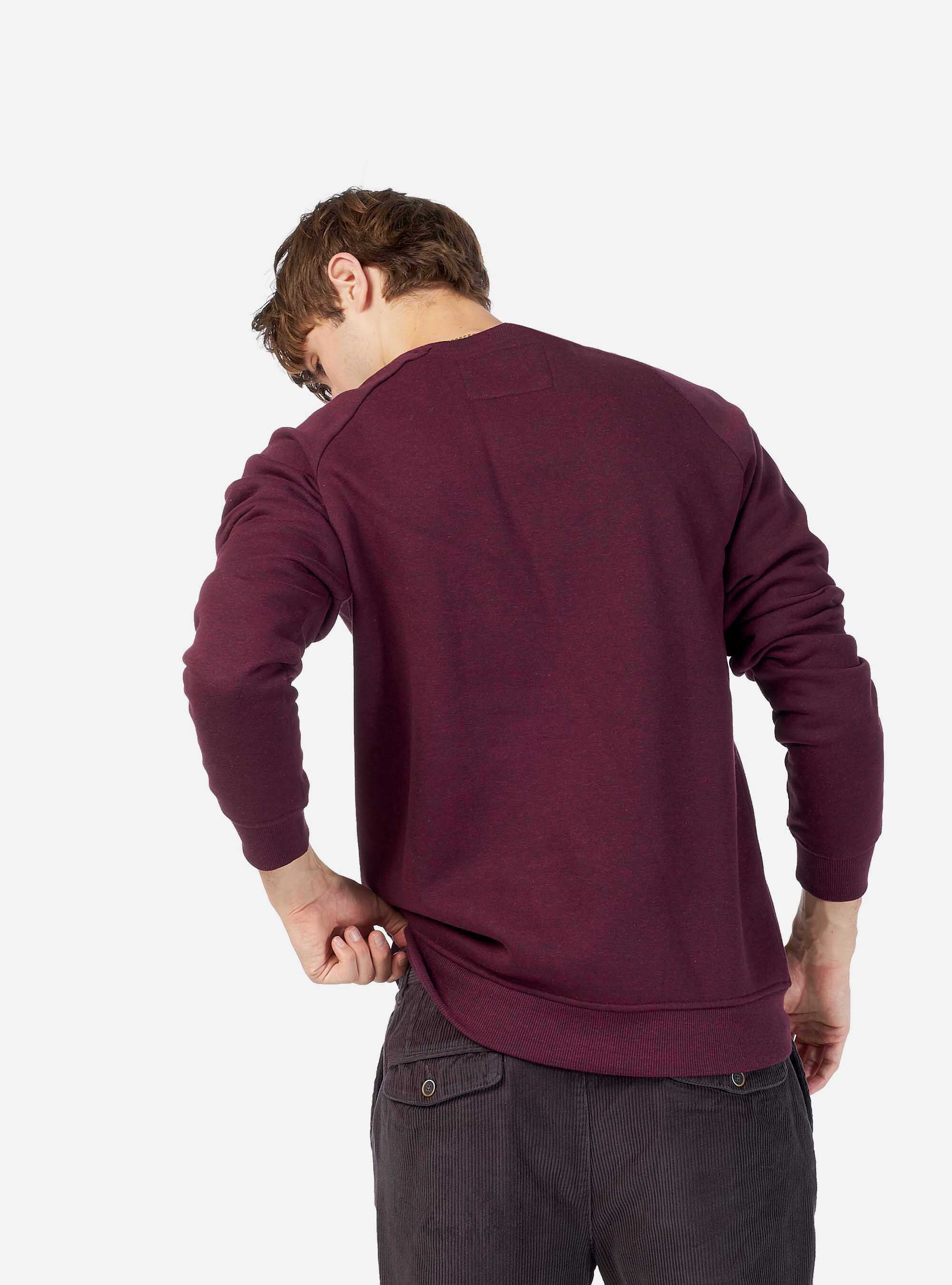 Sweat avec broderie, C3319 BORDEAUX