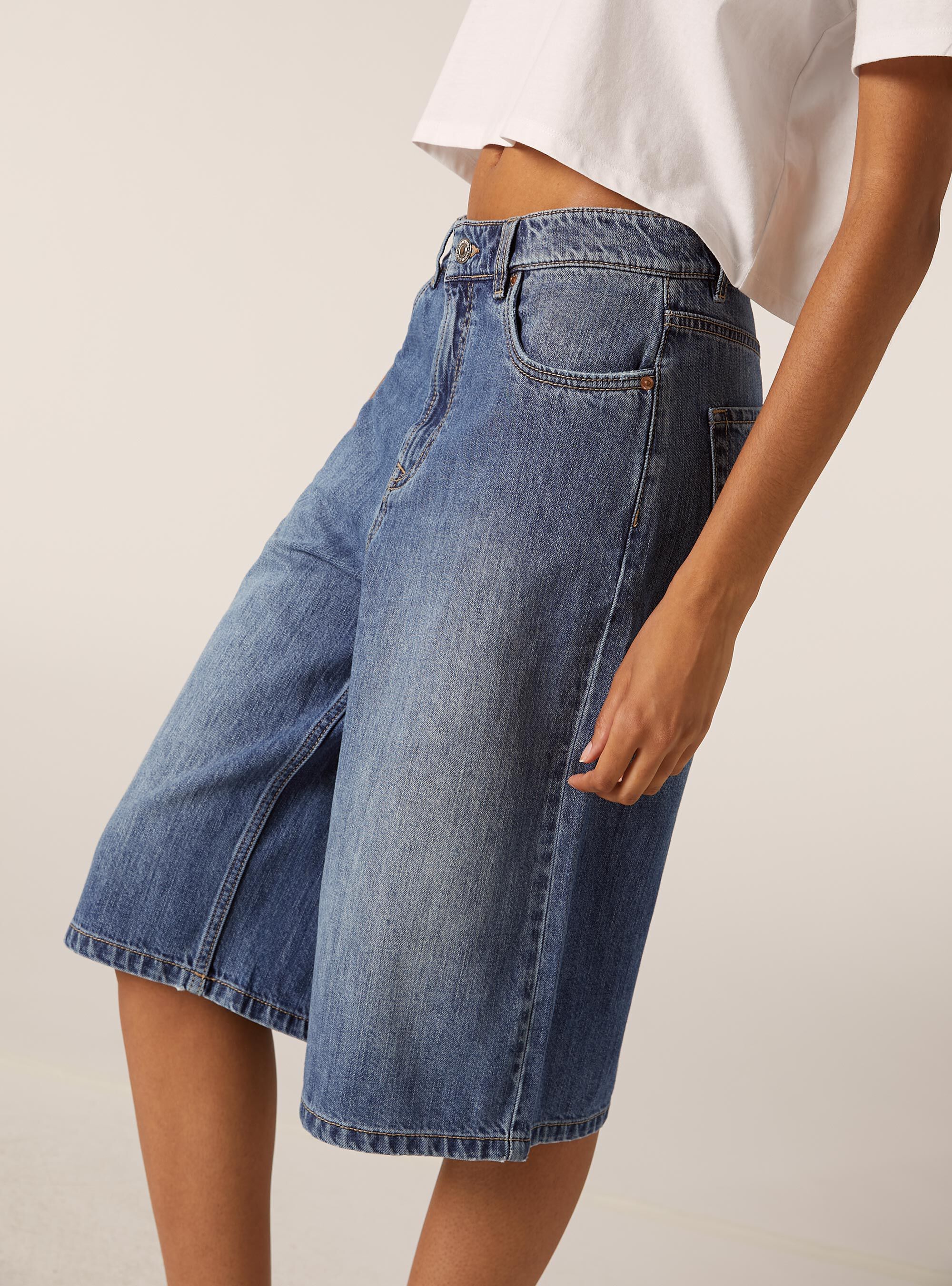Denim jorts, D004 MEDIUM LIGHT BLUE