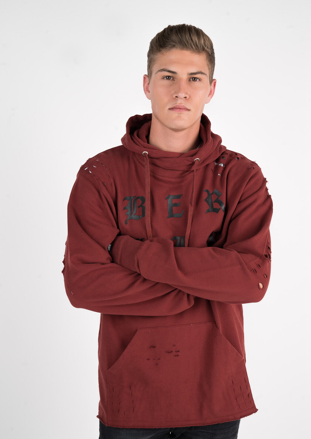 Sweatshirt top with rips