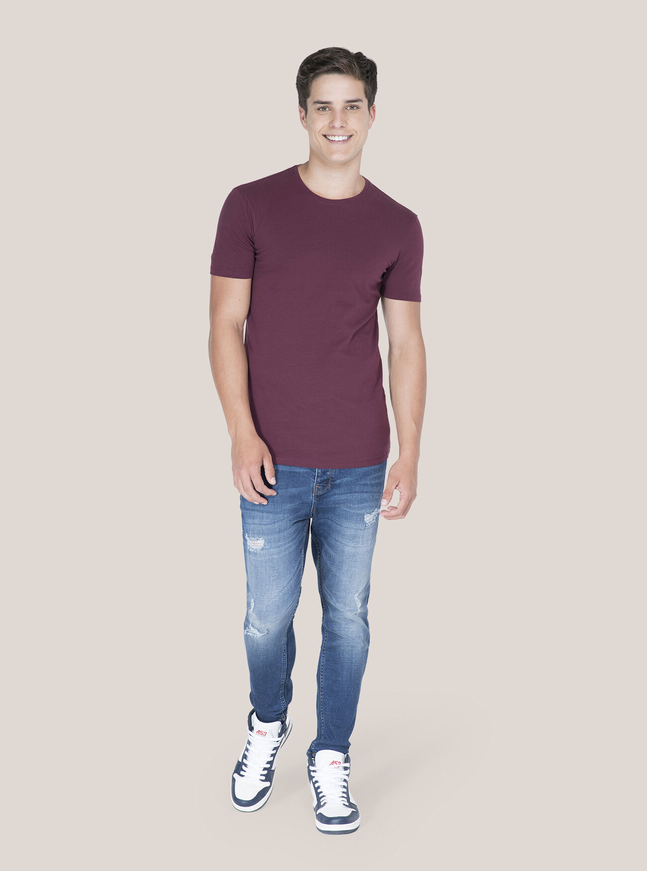 T shirt hotsell bordeaux uomo