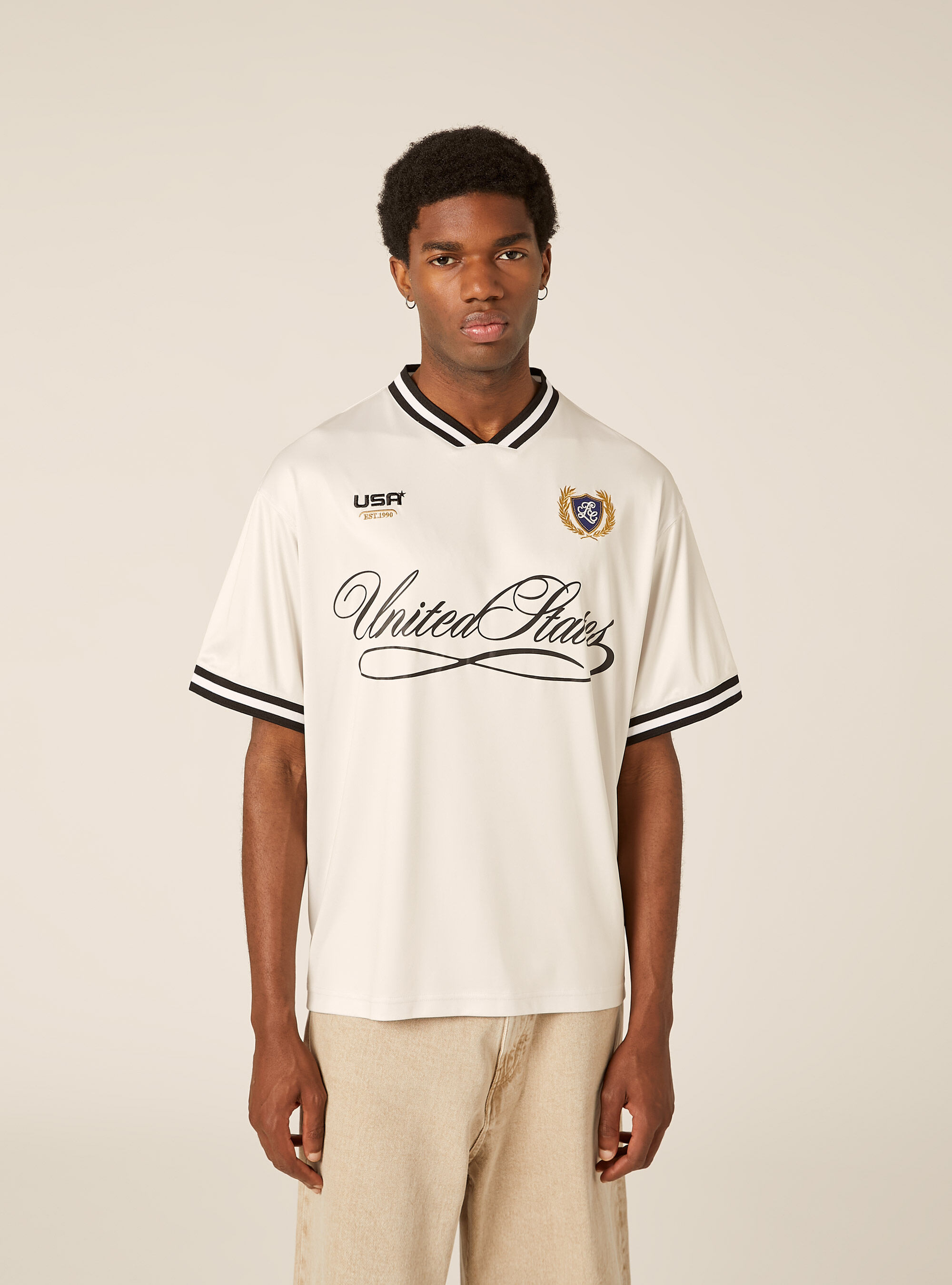 T-shirt boxy fit con stampa calcio mondiali