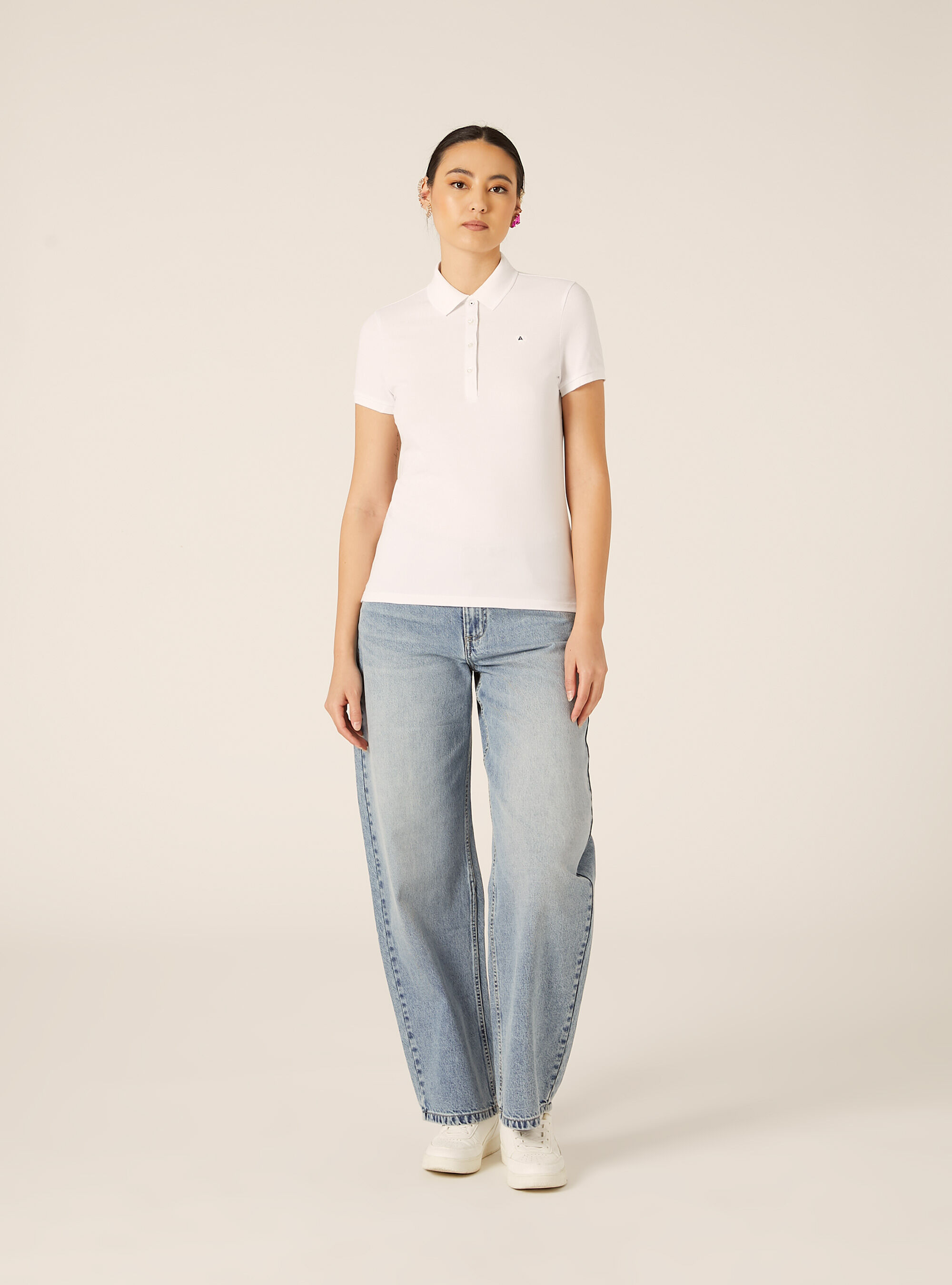 Polo Slim Fit avec Logo Brod&eacute;