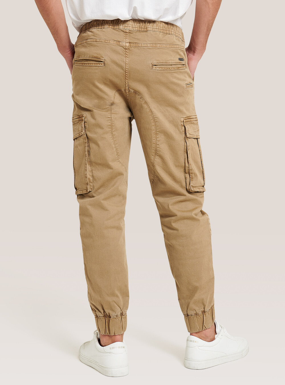 Pantaloni Cargo Uomo SOMTHRON - Cotone, Coulisse, Tasche Multiple, Sportivi E Casual - Foto 9