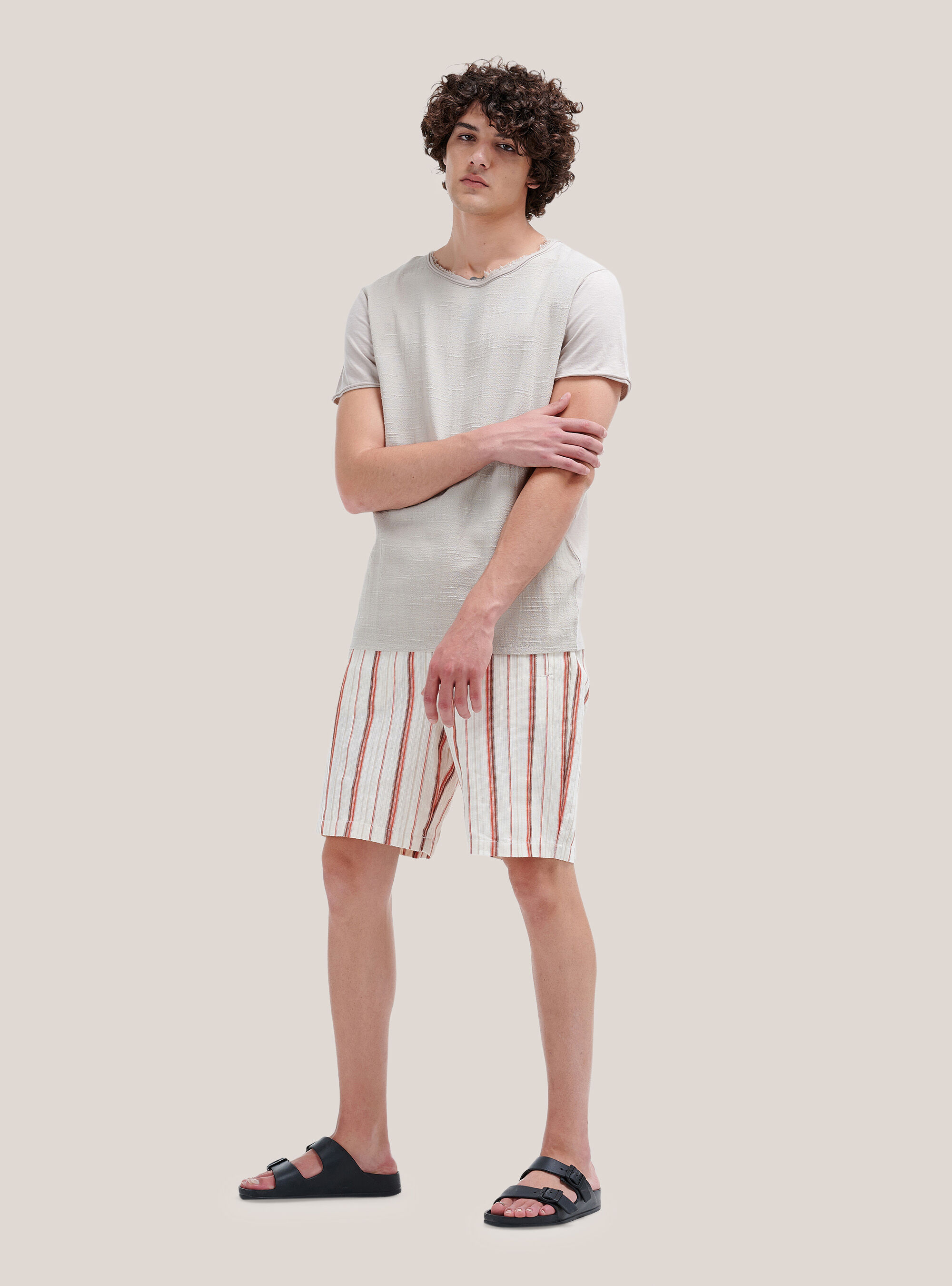 Striped shop bermuda shorts
