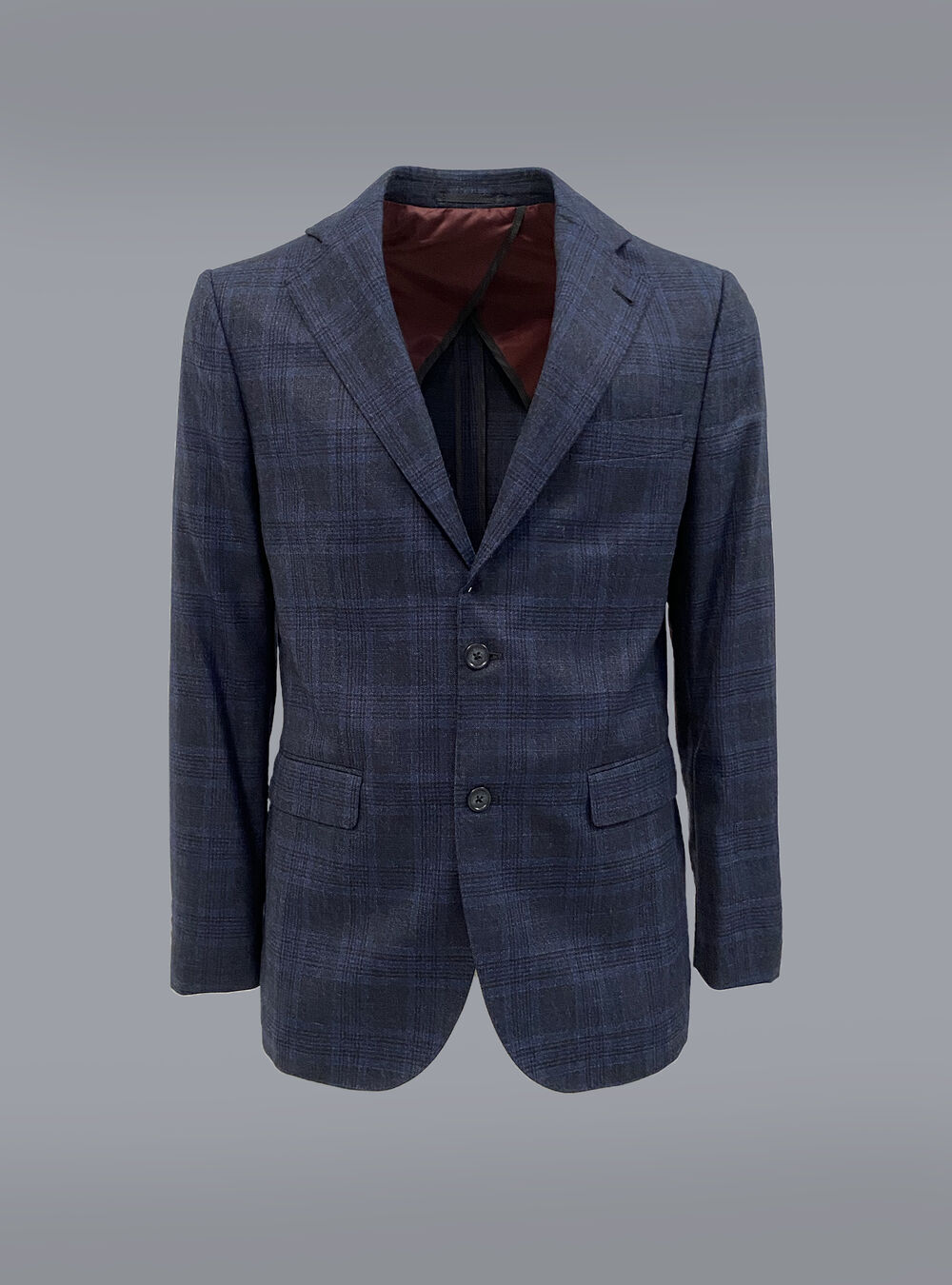 Blazer In Misto Lana A Quadri